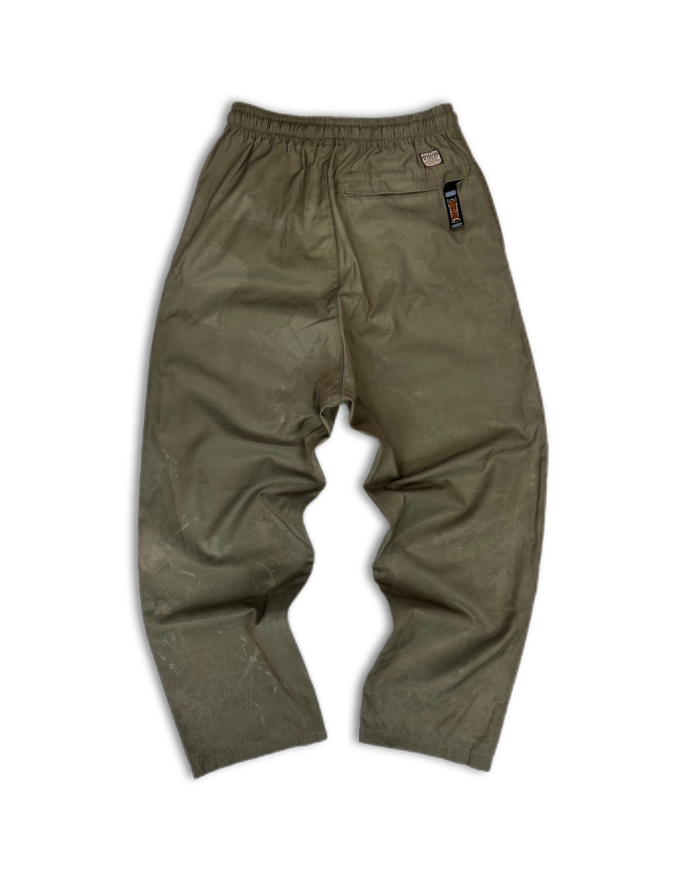 Kapital Wide Cut Olive Green Drawstring Pants