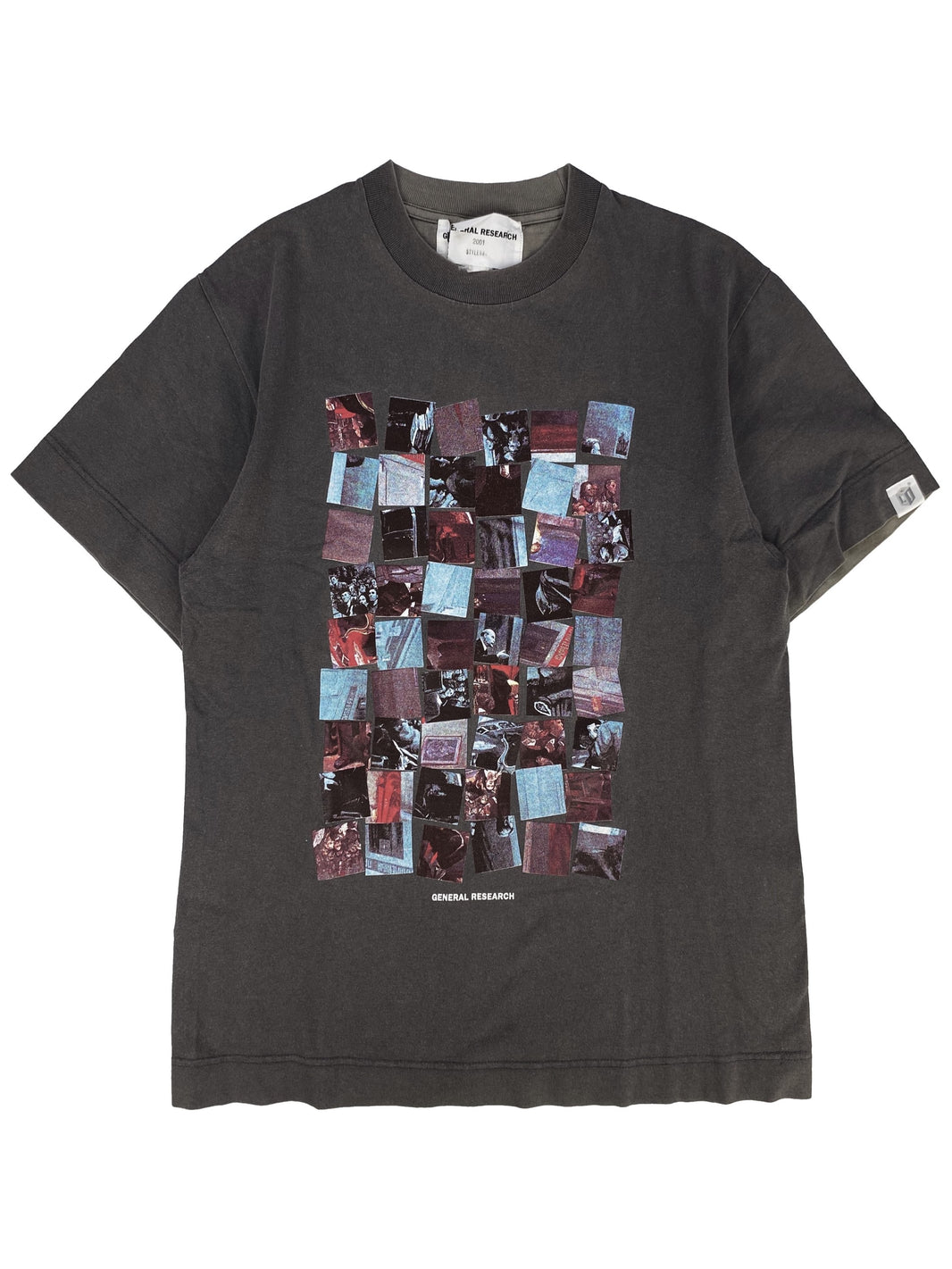 2001 General Research ‘Collage’ Cut Out Slate Grey T-Shirt