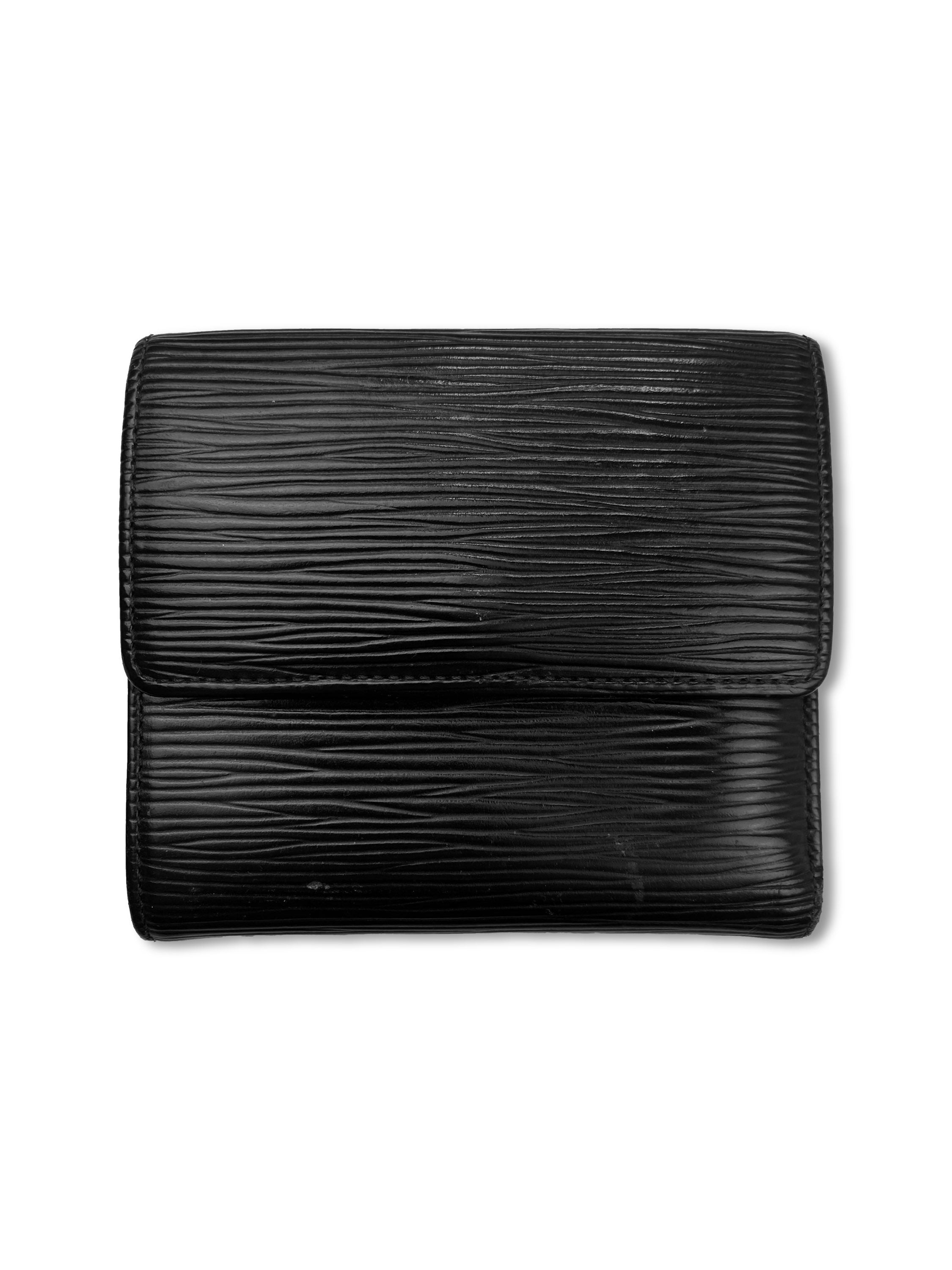 Louis Vuitton Black Epi Logo Trifold Wallet