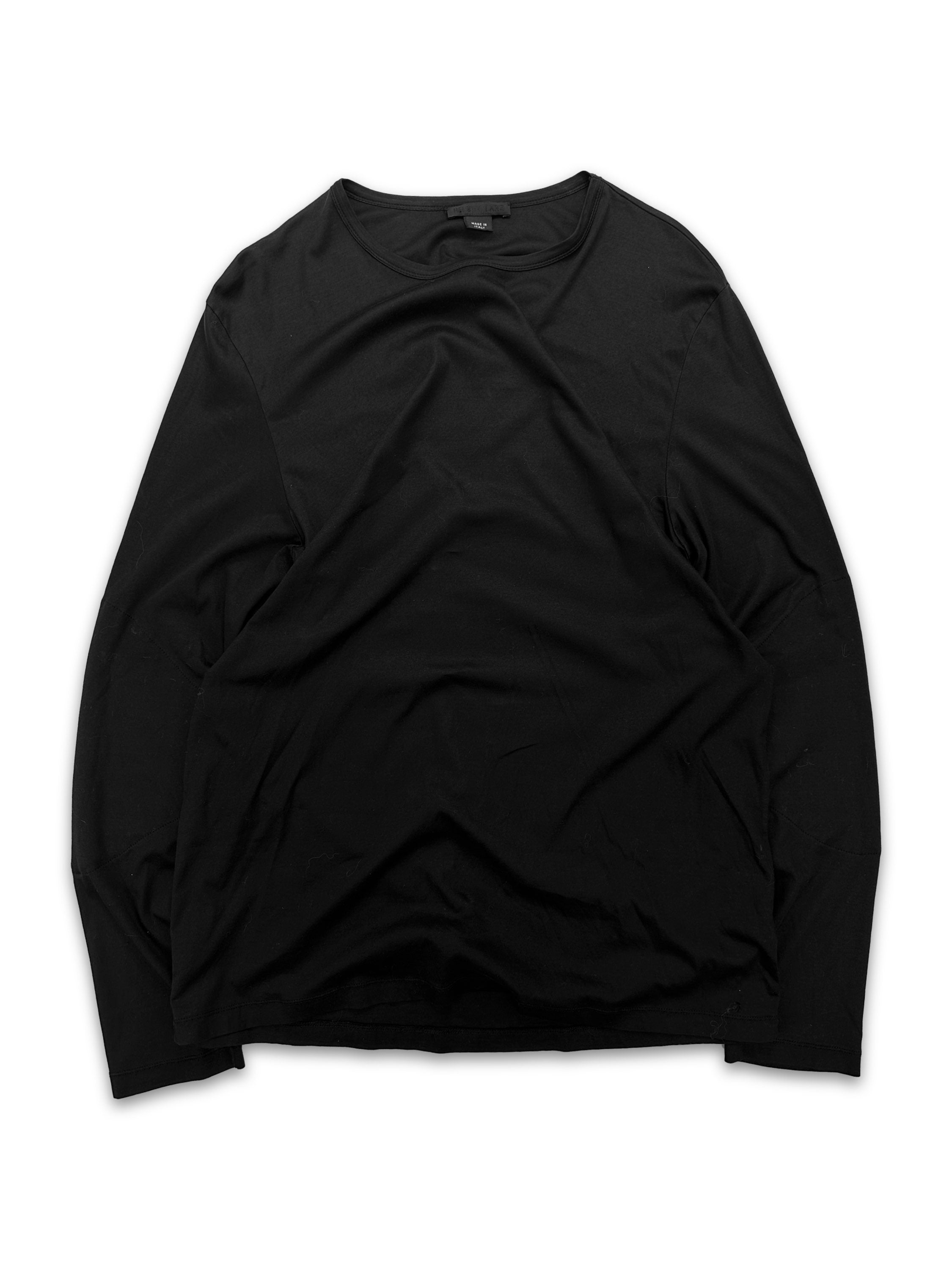 00s Helmut Lang ‘Armoured’ Elbow Padded Black Long Sleeve Shirt