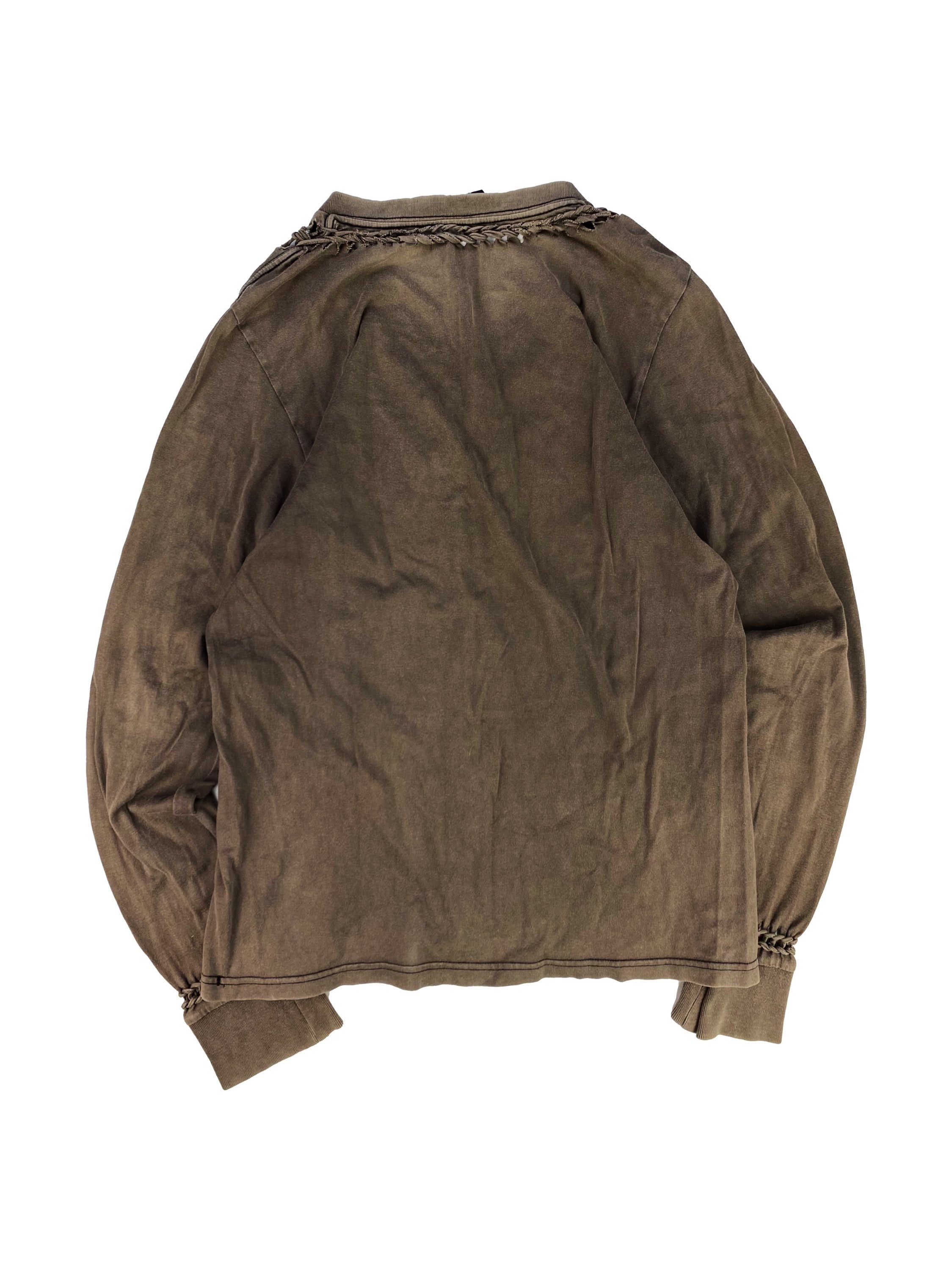 Number (N)ine Tan Braided Perforated Longsleeve Shirt