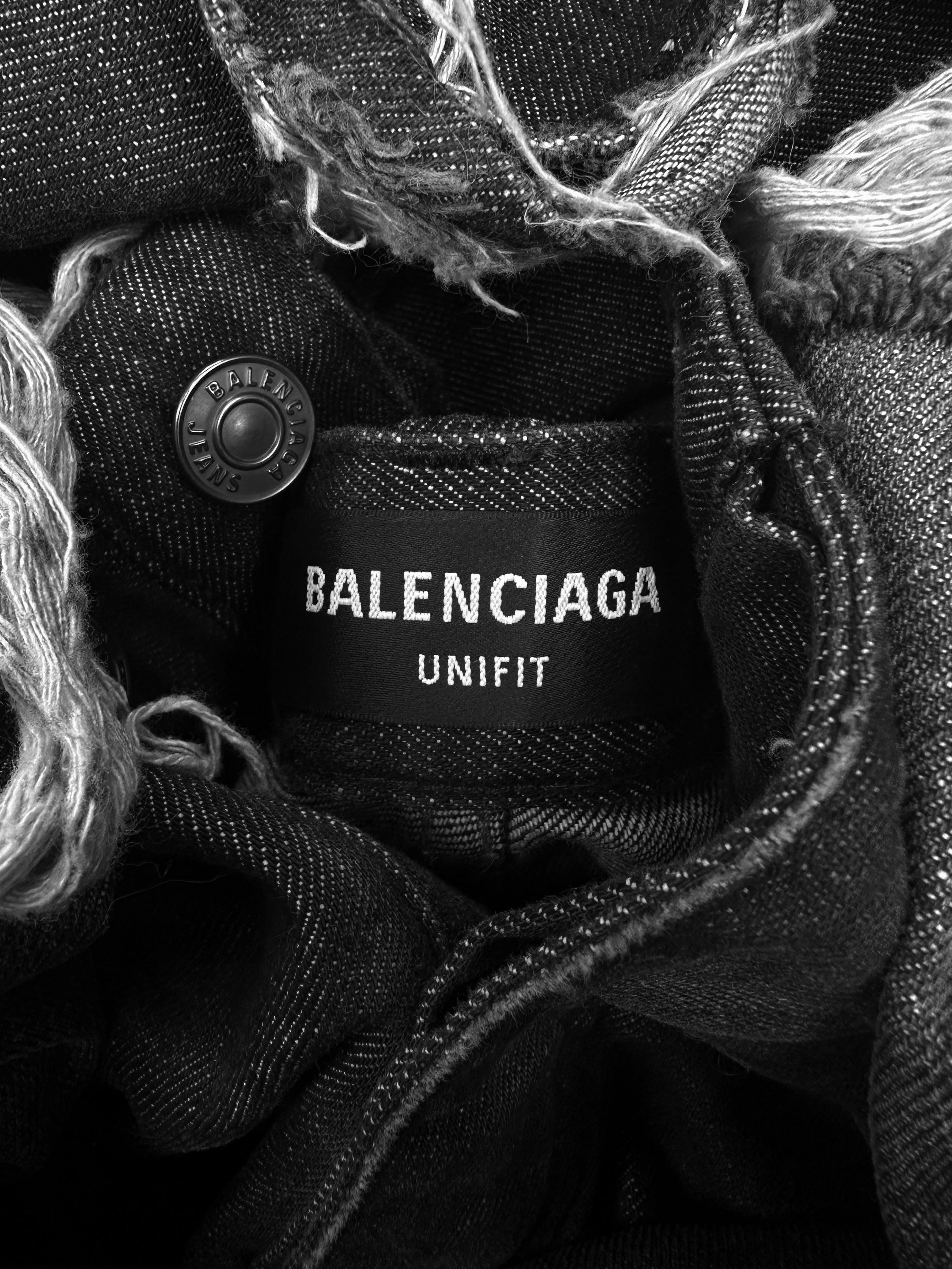 AW21 Balenciaga ‘Skater’ Wide Cut Distressed Washed Denim