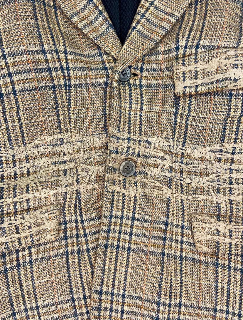 AW96 Undercover Hand Painted Barbed Wire Trench Coat