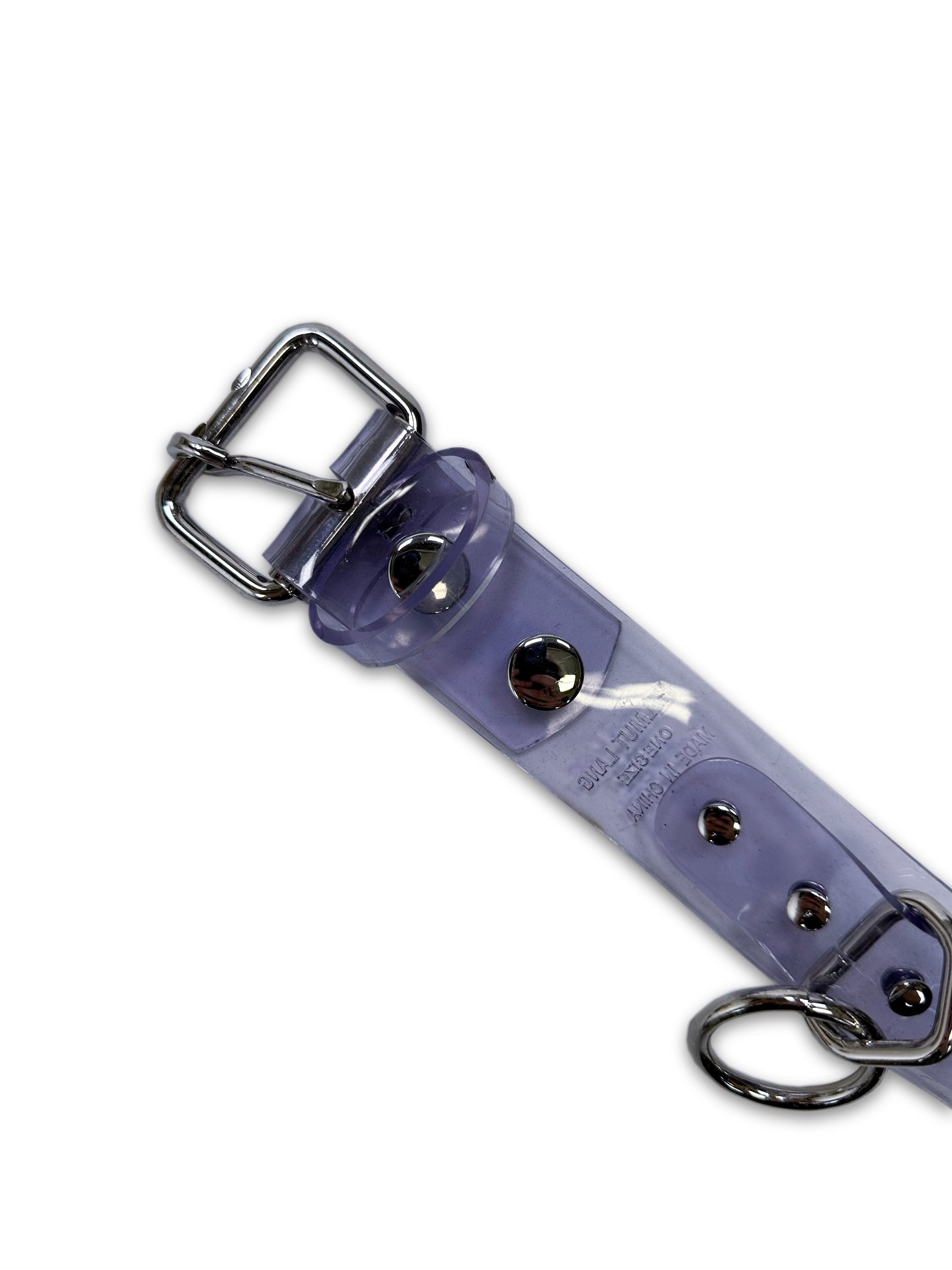 Helmut Lang Violet Translucent Silver Ring Belt