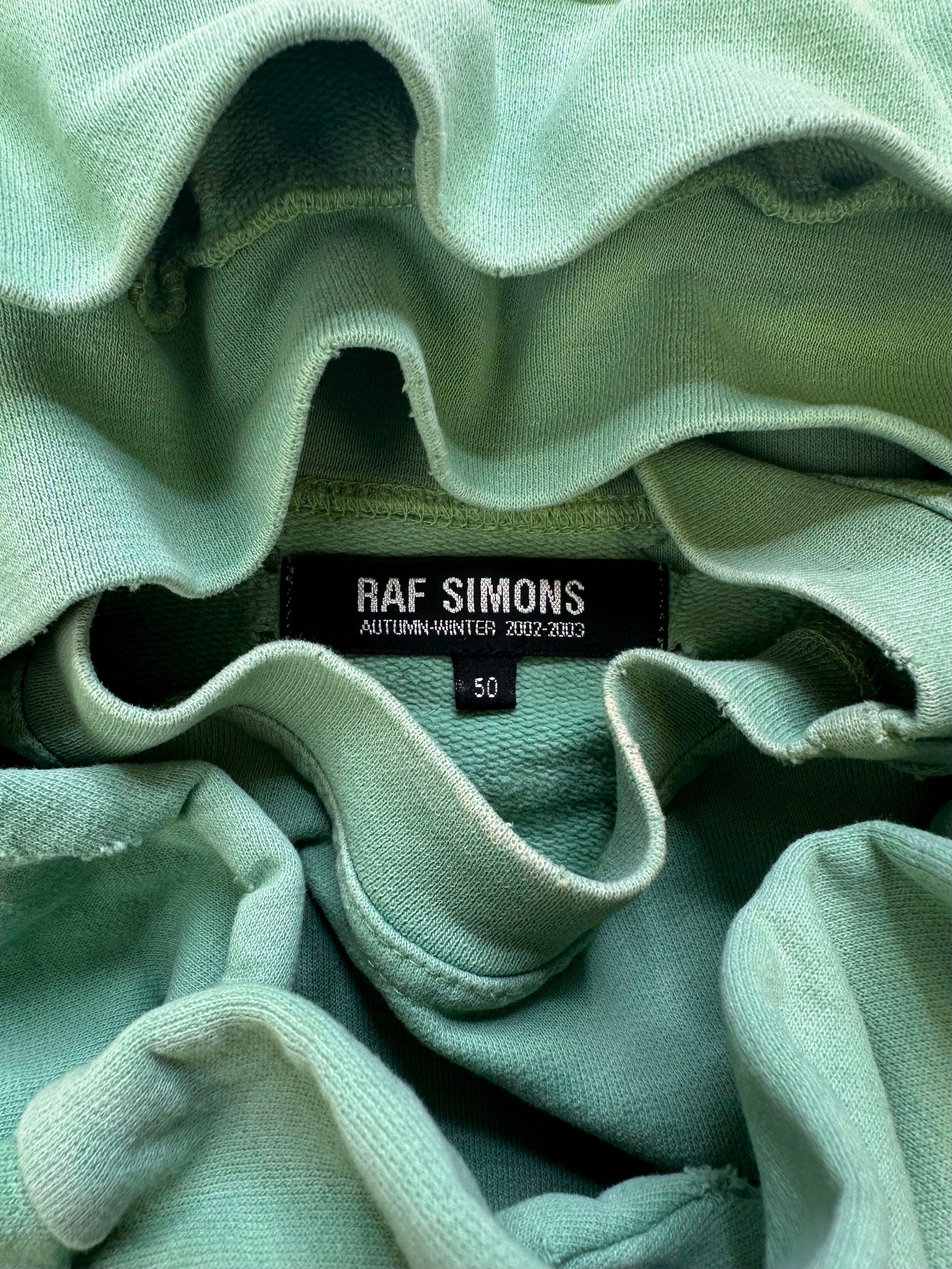 AW02 Raf Simons ‘Nebraska’ Mint Collegiate Logo Crewneck