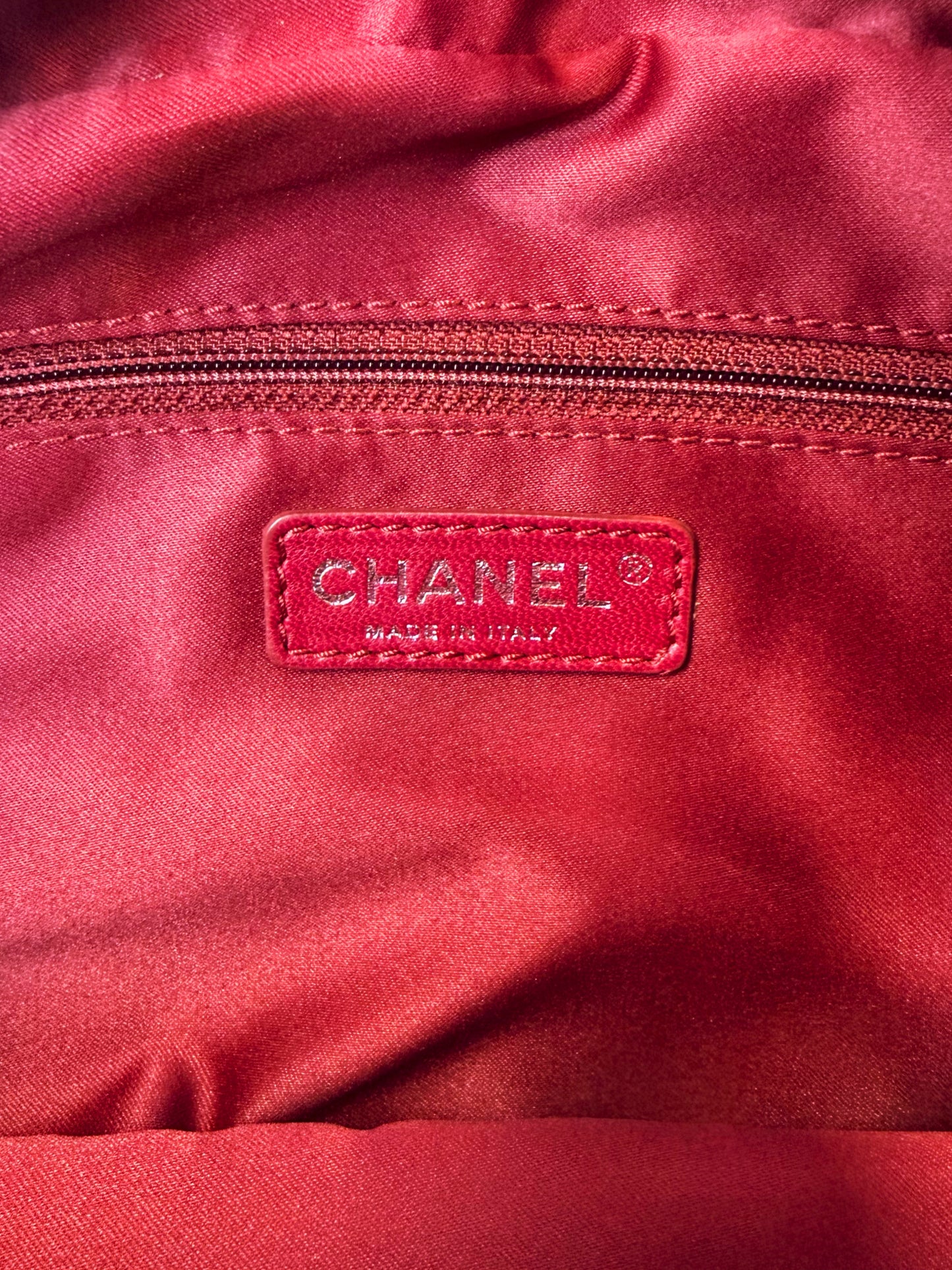 Chanel Fuchsia Pink Python Leather Quilted Flap Paradoxal Camera Bag Purse