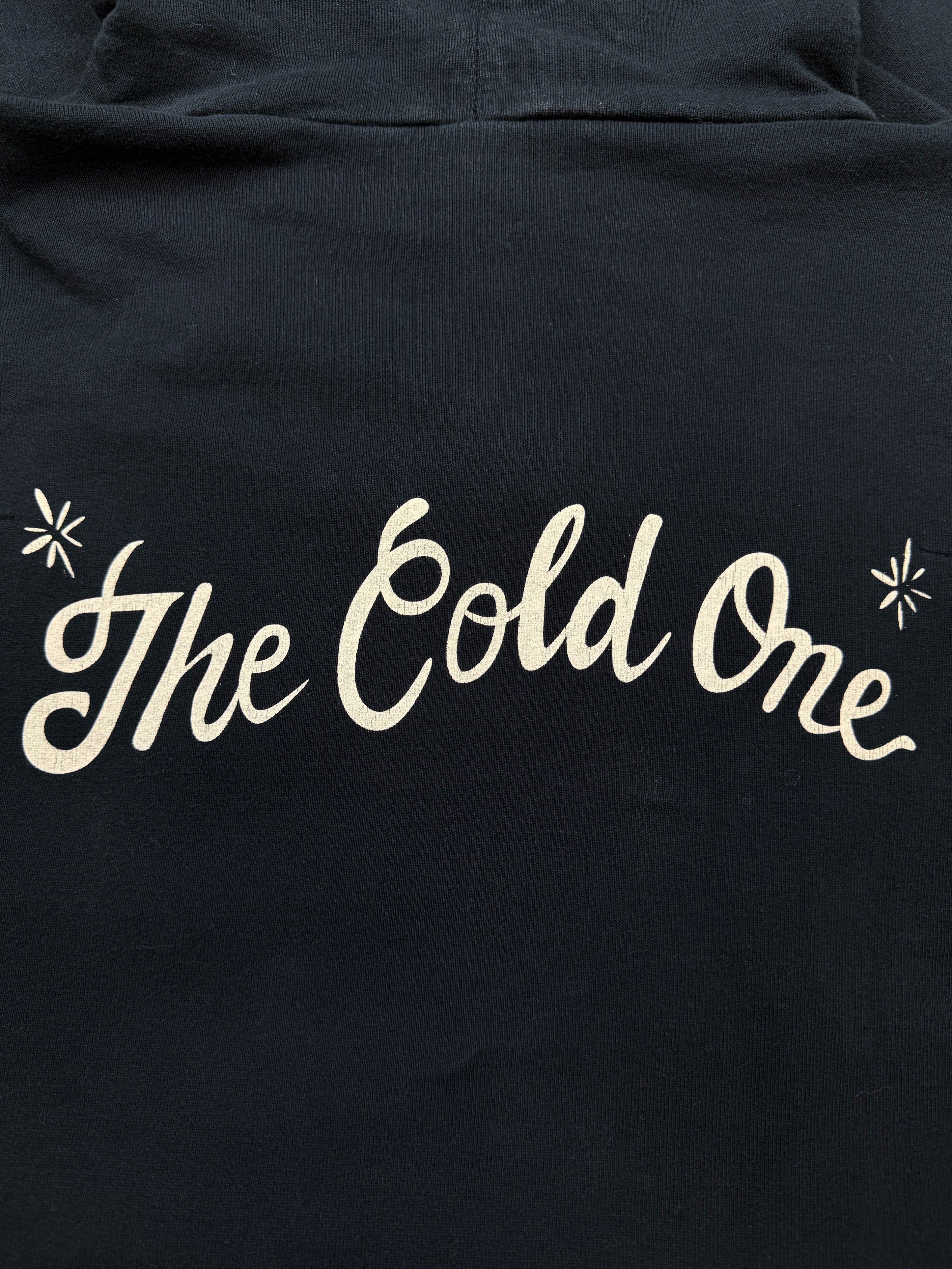 00s Dior Homme ‘The Cold One’ Navy Blue Slogan Hoodie
