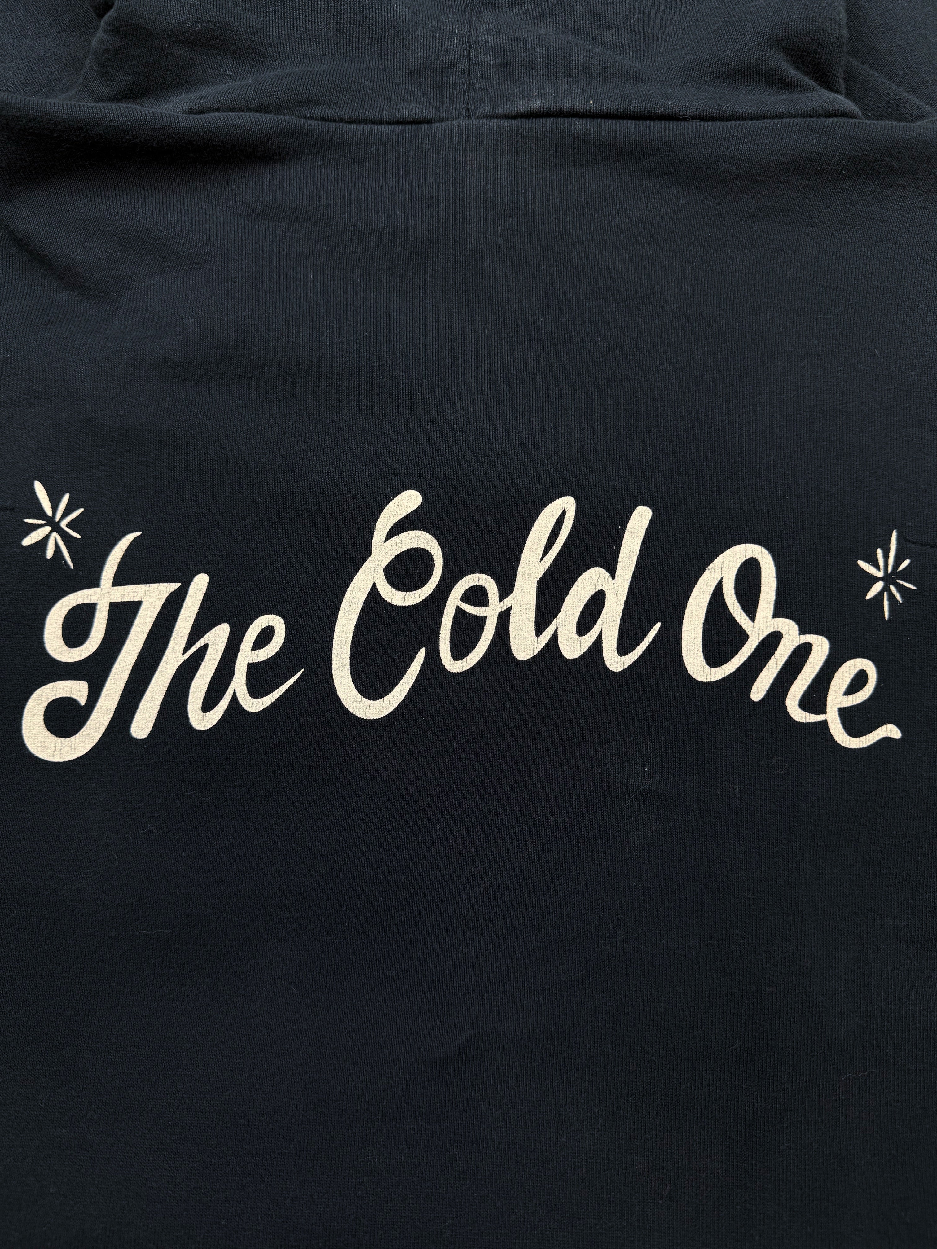 00s Dior Homme ‘The Cold One’ Navy Blue Slogan Hoodie