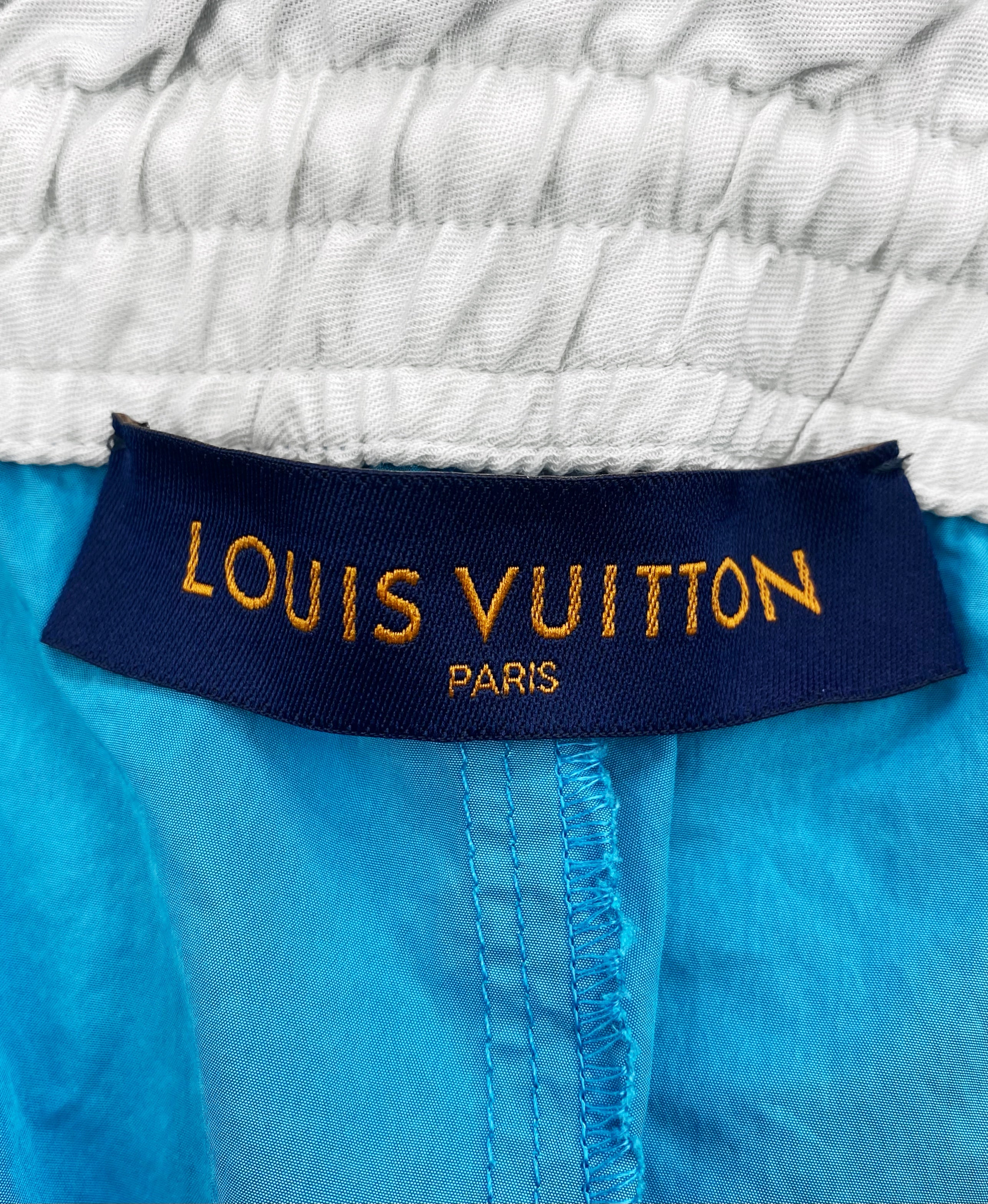 SS19 Louis Vuitton by Virgil Abloh Sky Blue Nylon Cargo Pants
