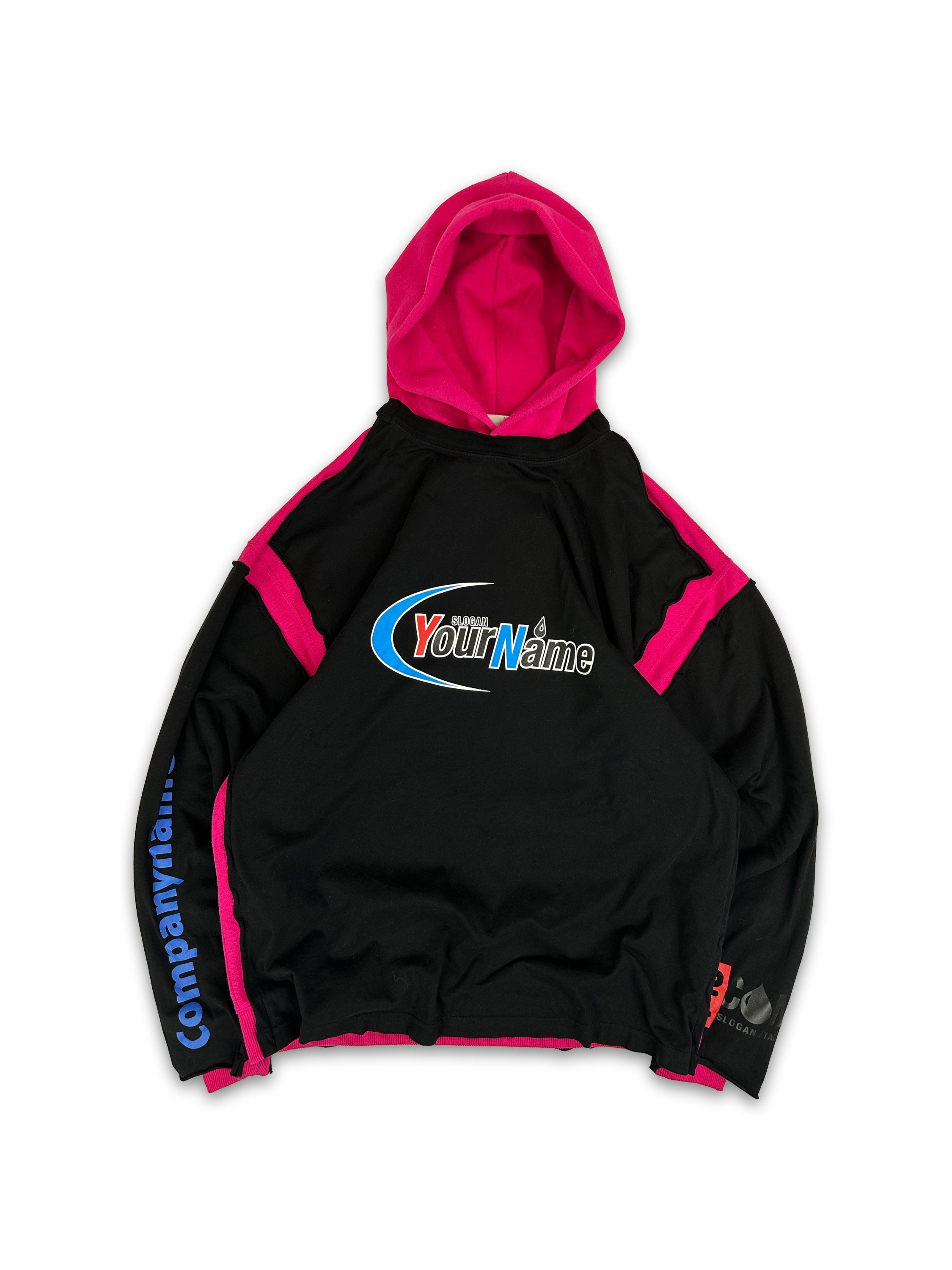 AW18 Vetements ‘Your Name’ Neon Pink Logo Oversized Hoodie