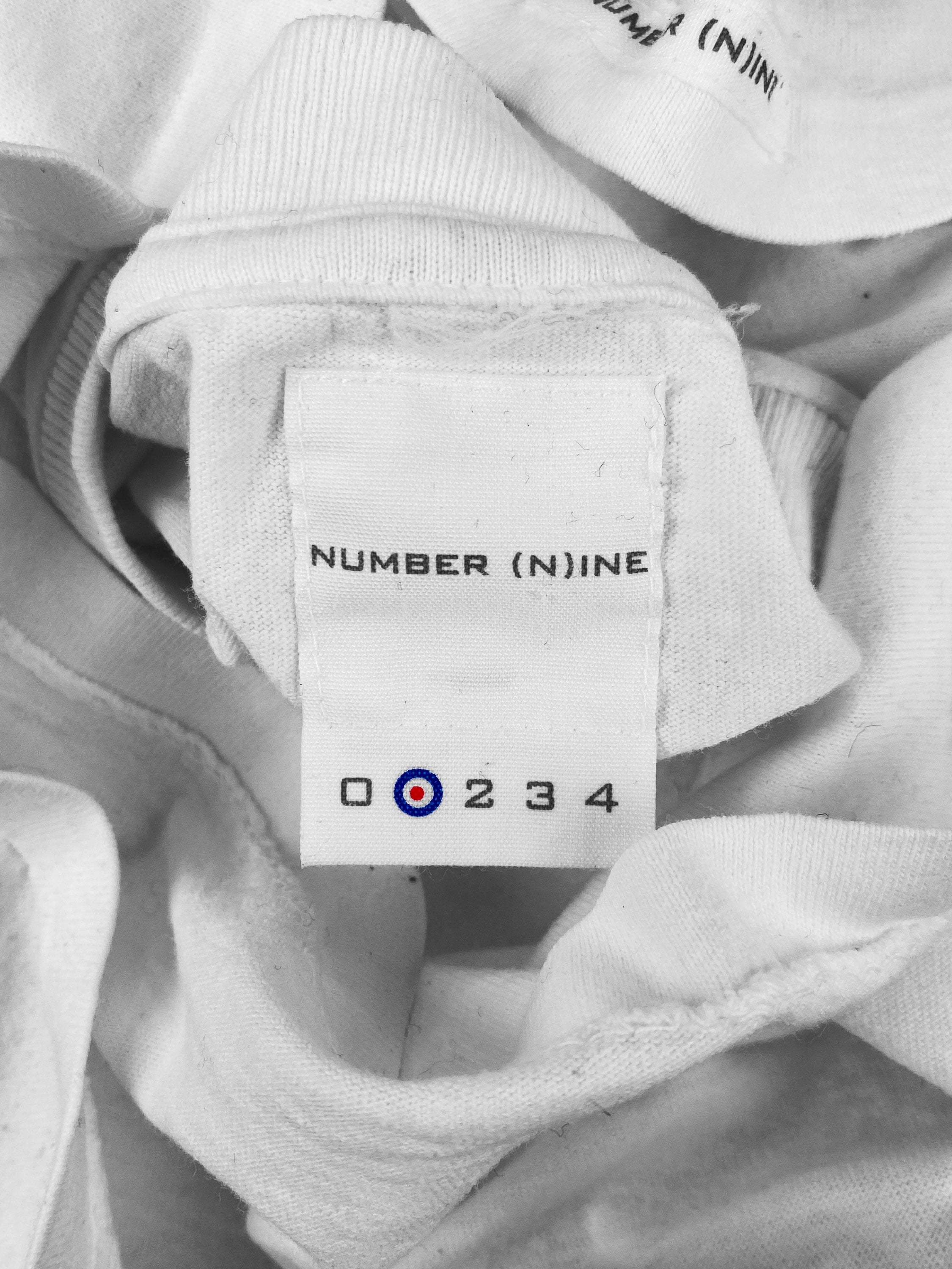 Number (N)ine ‘Left Her’ White Slogan Heavyweight T-Shirt