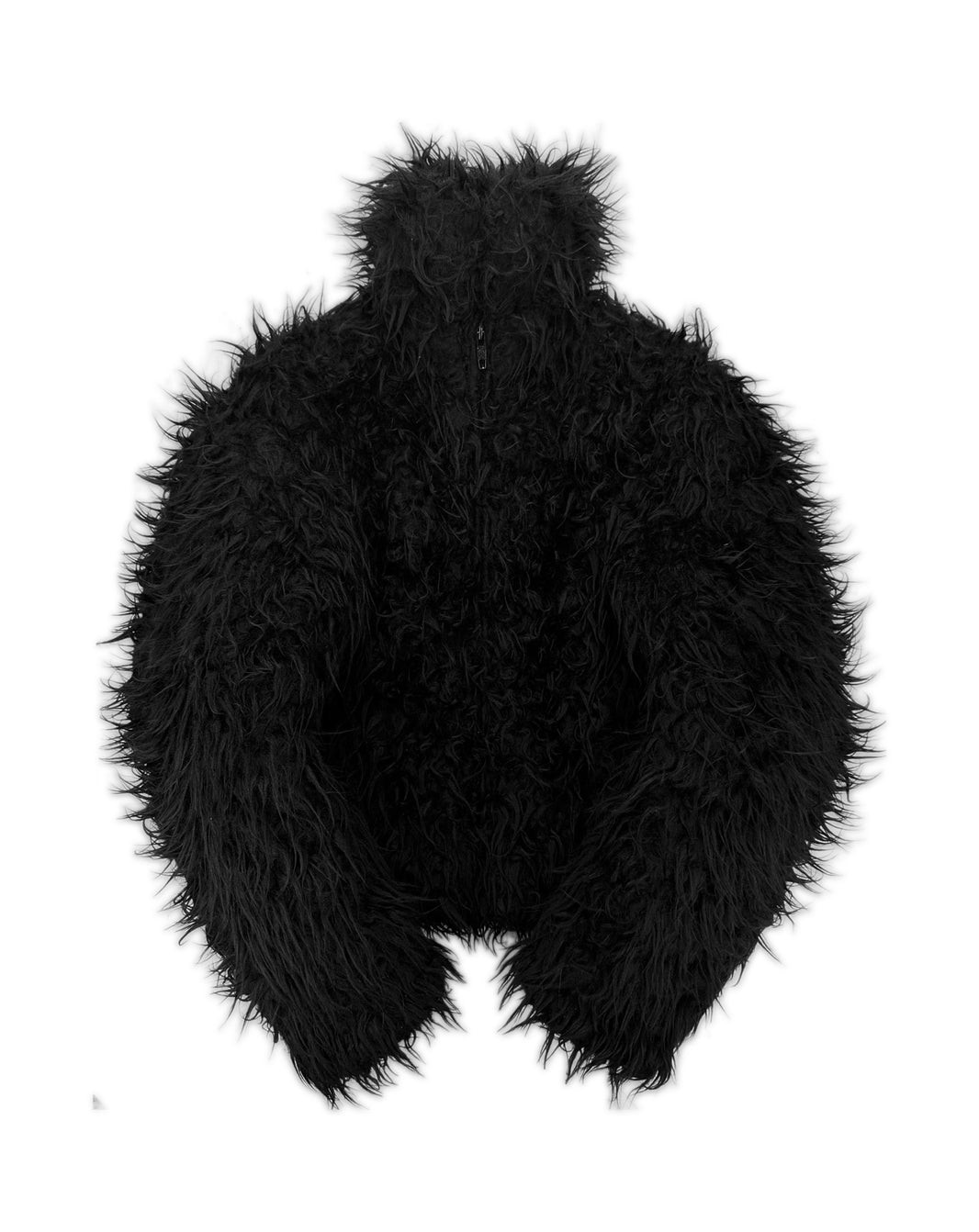 AW20 Balenciaga ‘Faux Fur’ Cropped High Neck Bomber Jacket