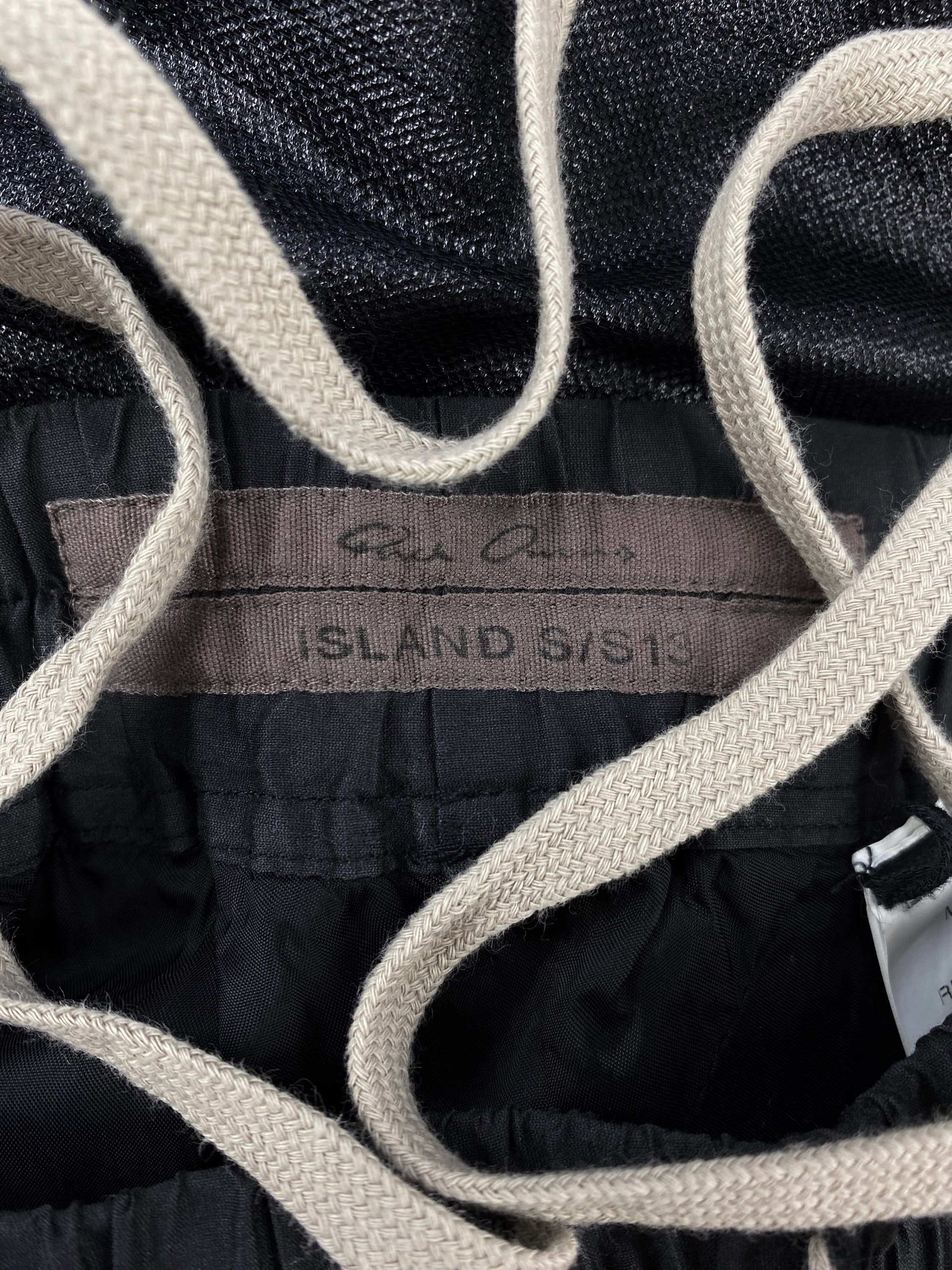 SS13 Rick Owens ‘Island’ Drop Crotch Drawstring Nylon Shorts