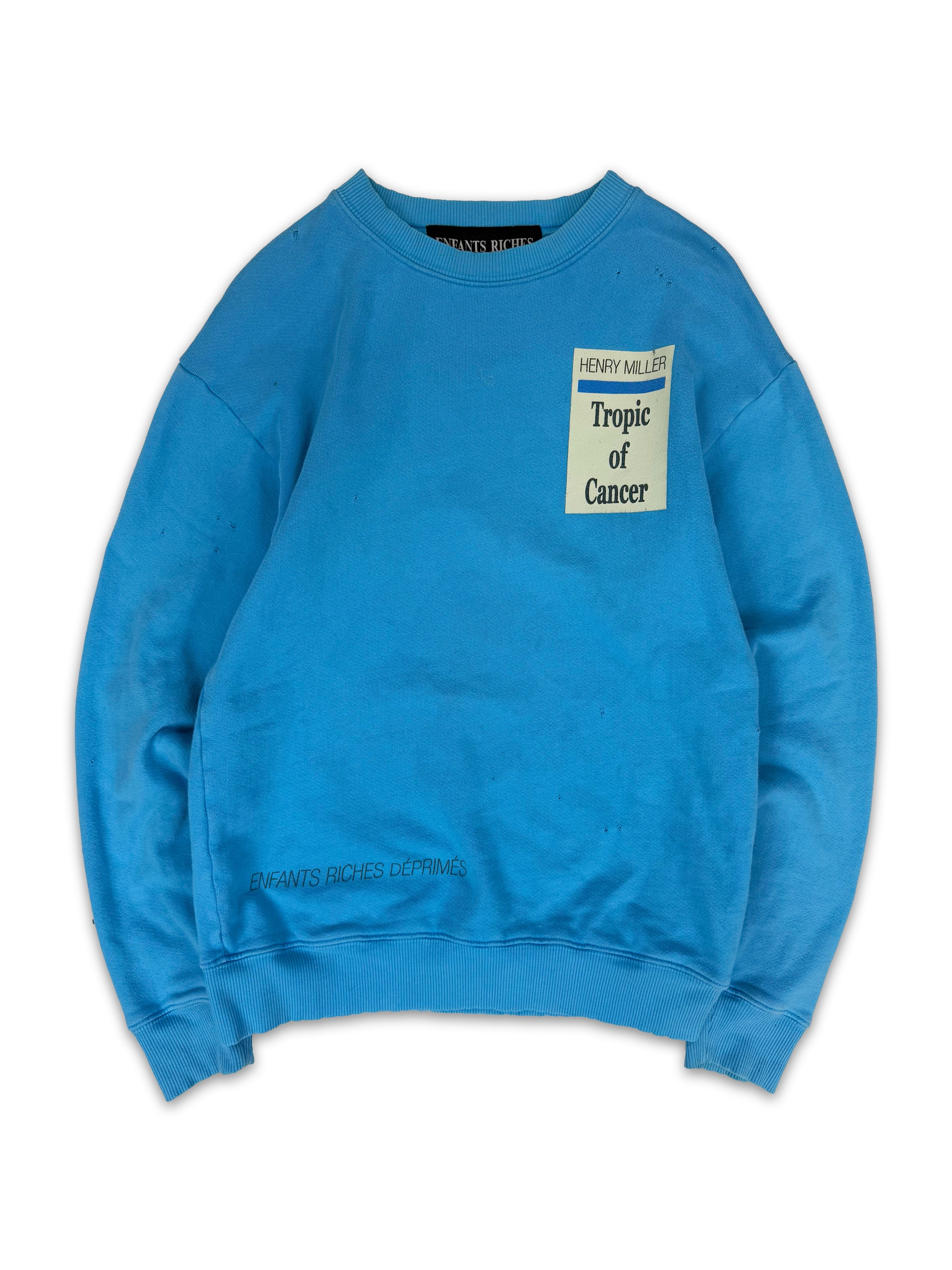 SS17 Enfants Riches Deprimes ‘Tropic of Cancer’ Blue Graphic Crewneck
