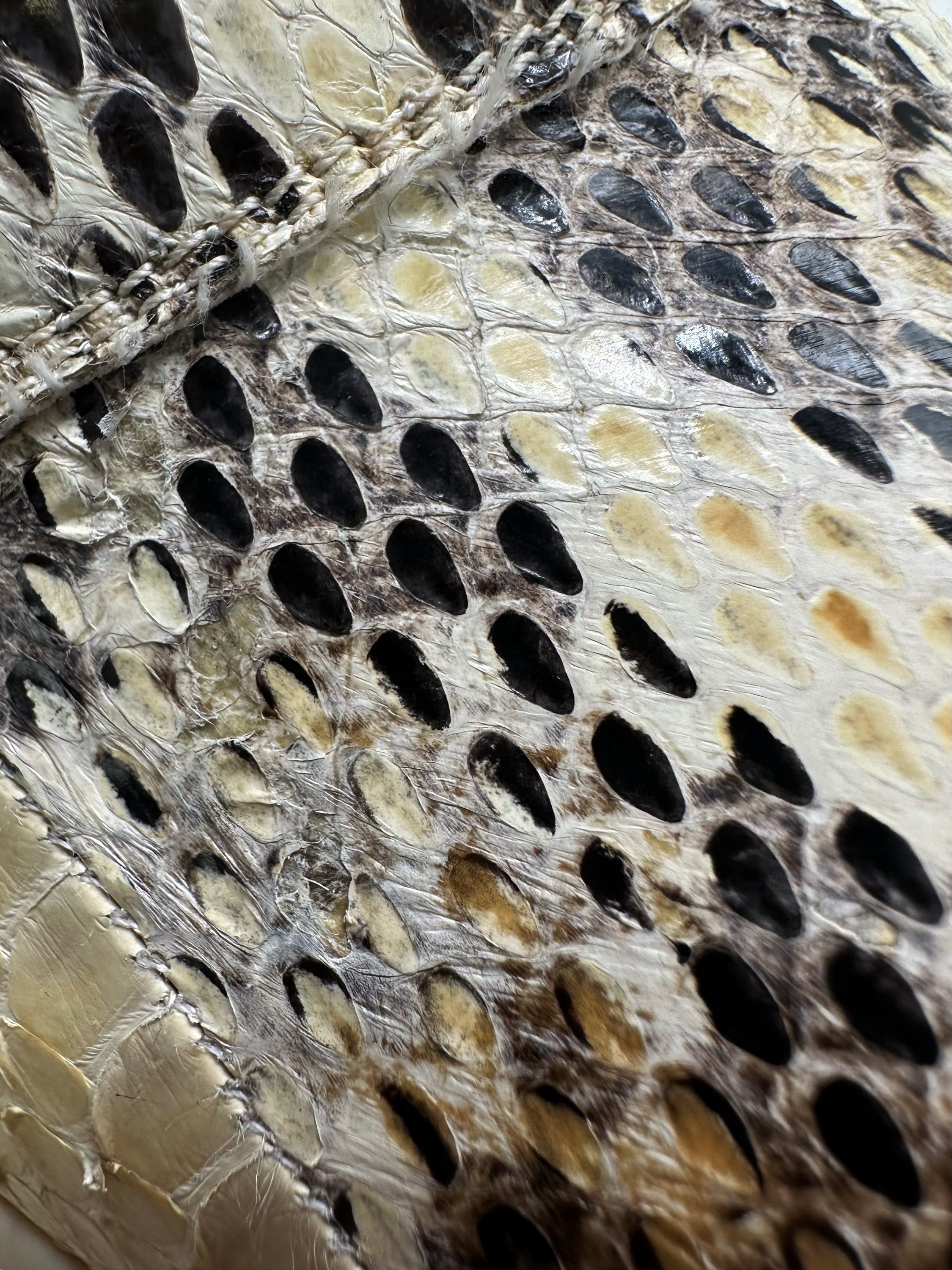 SS22 Rick Owens ‘Painted’ Python Skin Geobasket Sneakers