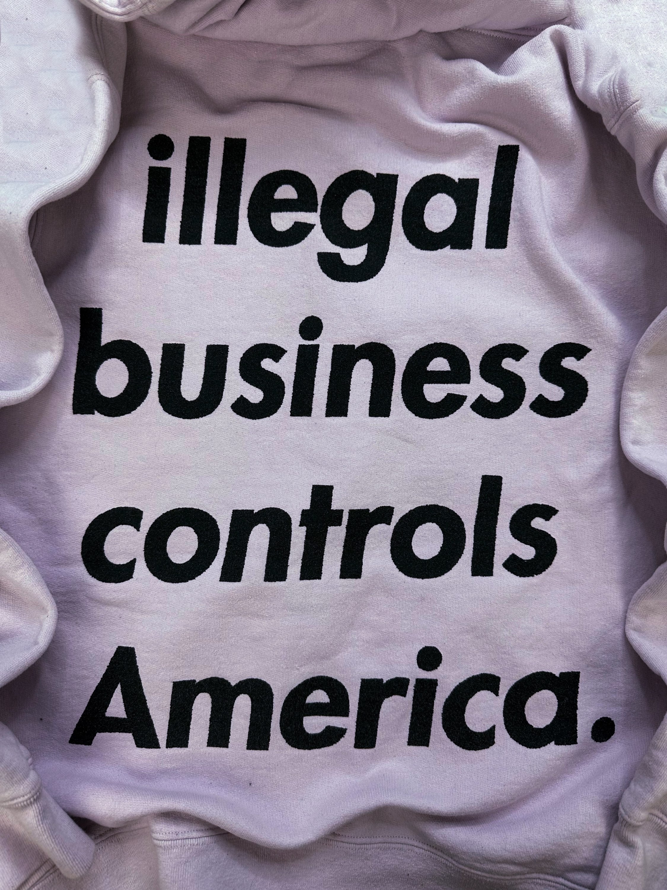 SS18 Supreme ‘Illegal Business Controls America’ Slogan Hoodie