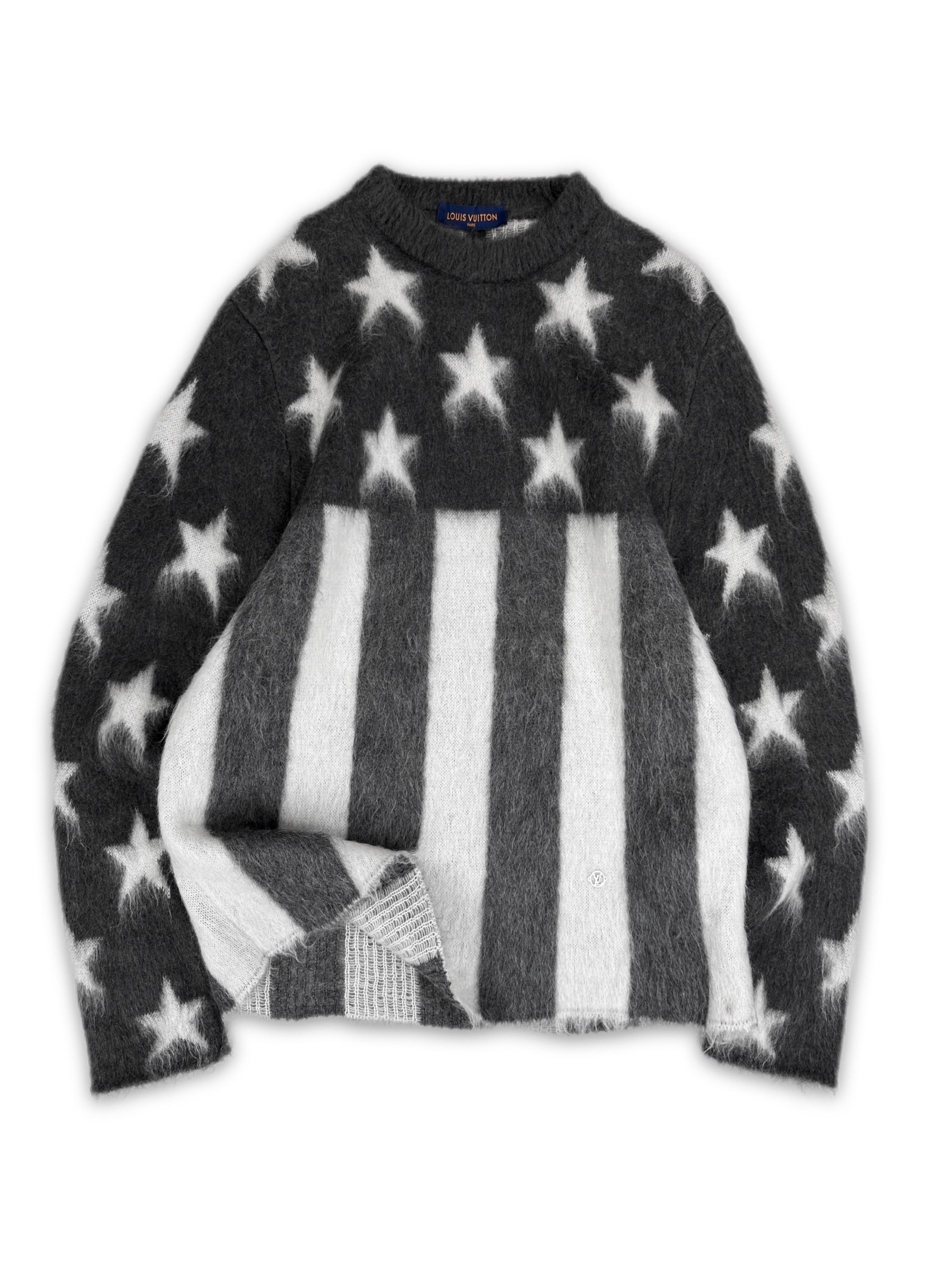 AW19 Louis Vuitton by Virgil Abloh Mohair ‘Flag’ Knitted Sweater