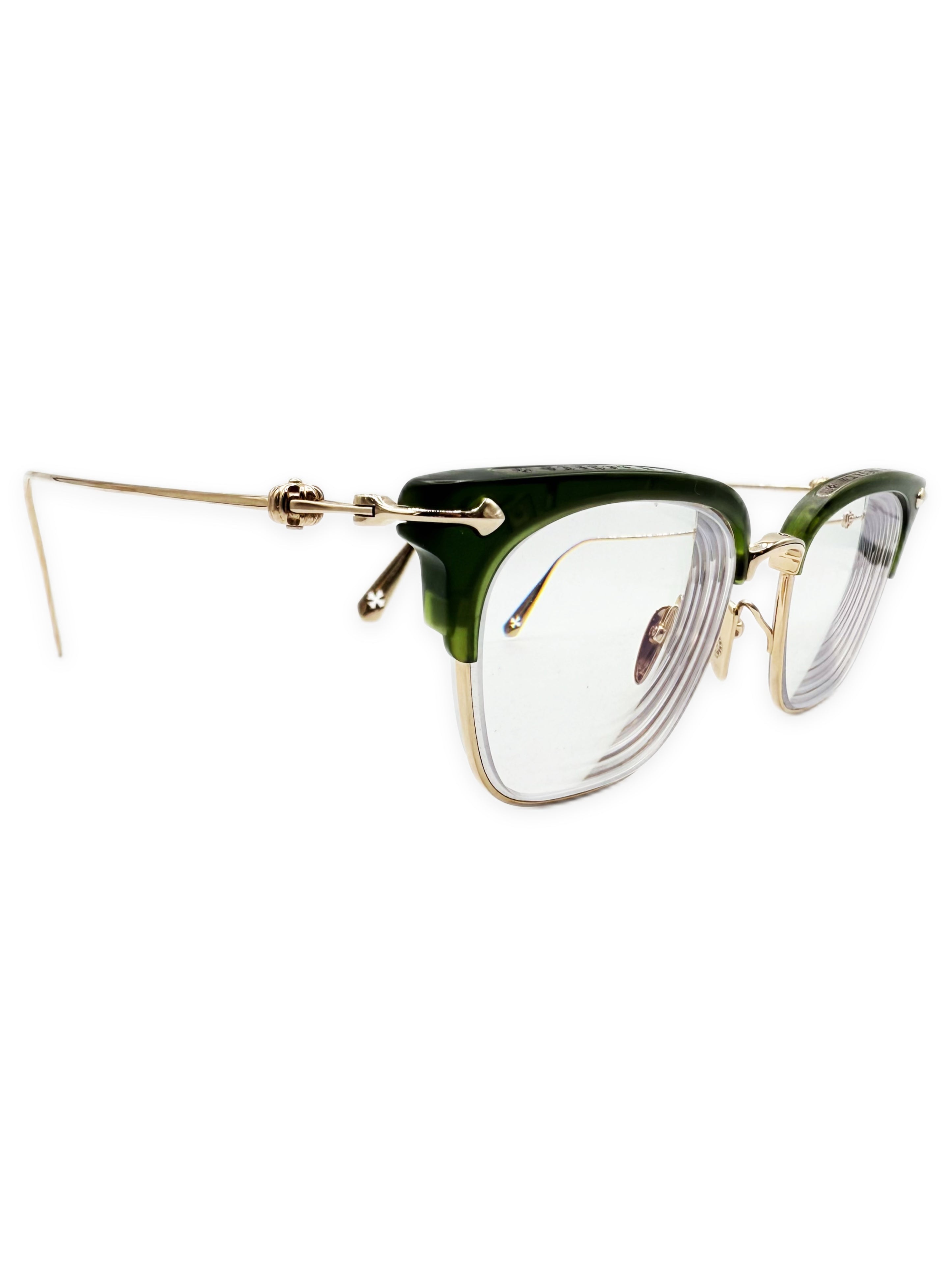 Chrome Hearts ‘Sluntradiction’ 22k Gold Clubmaster Glasses