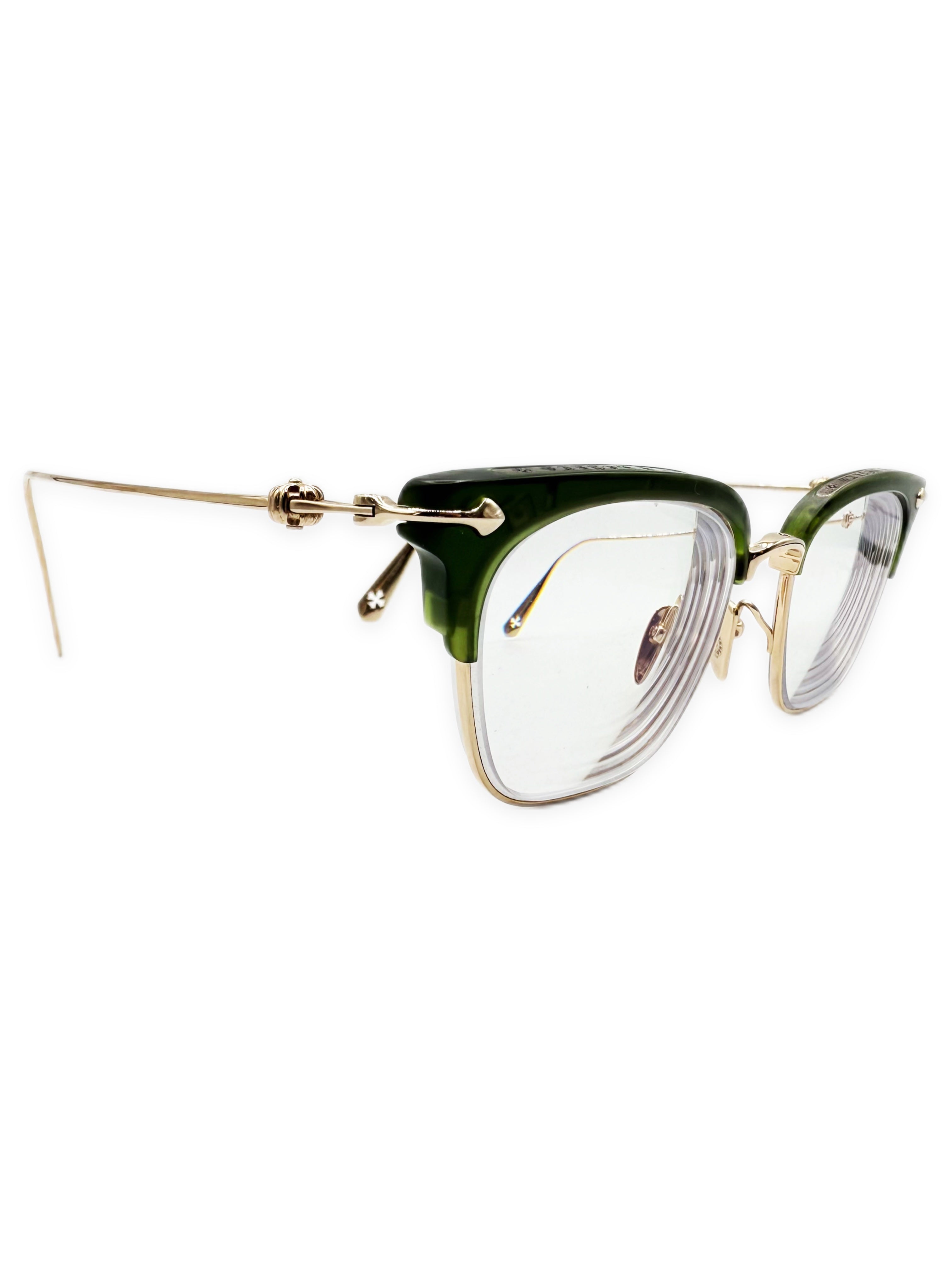 Chrome Hearts ‘Sluntradiction’ 22k Gold Clubmaster Glasses