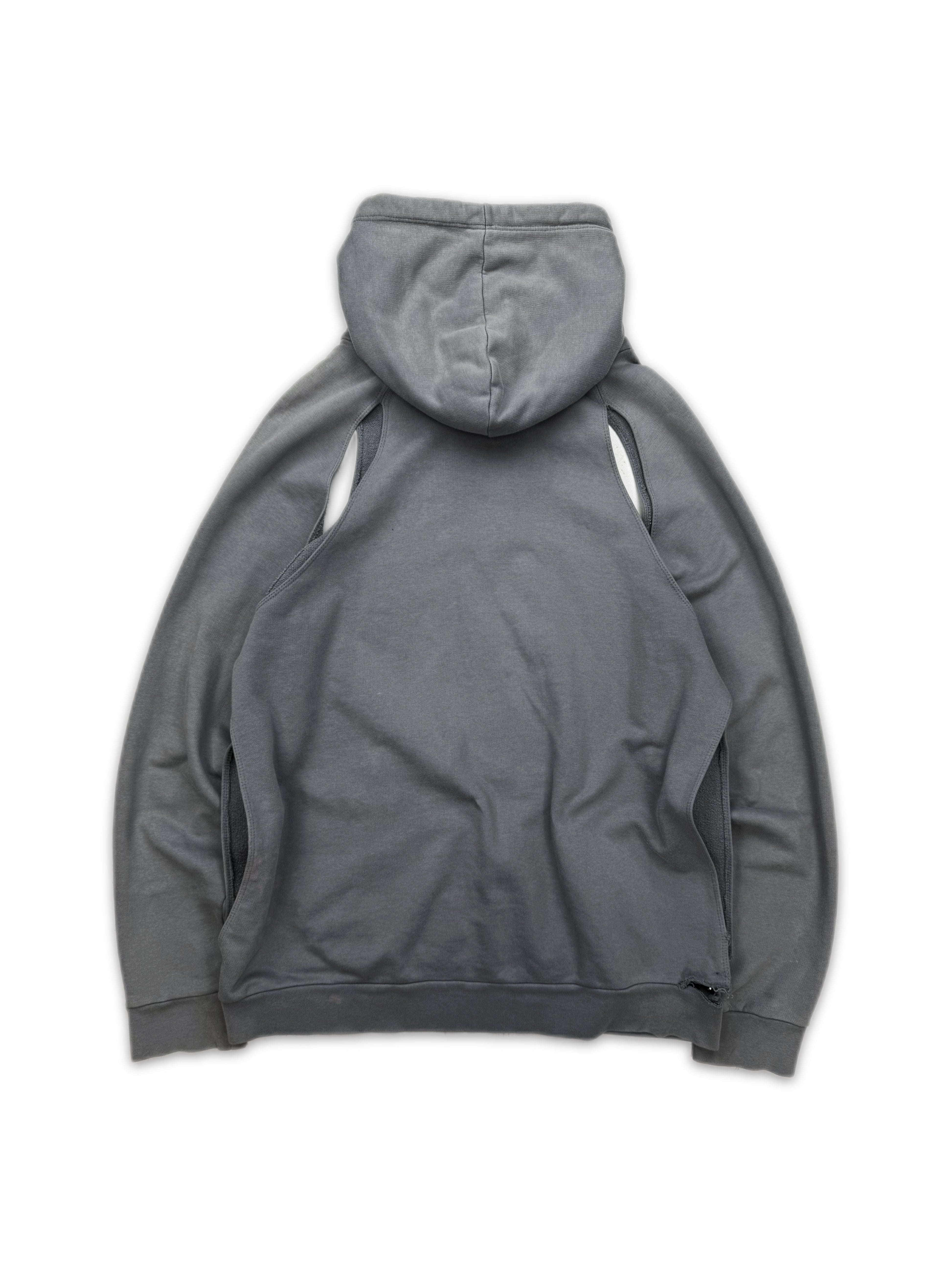 SS06 Raf Simons ‘Icarus Surgit’ Cut Out Slit Washed Hoodie