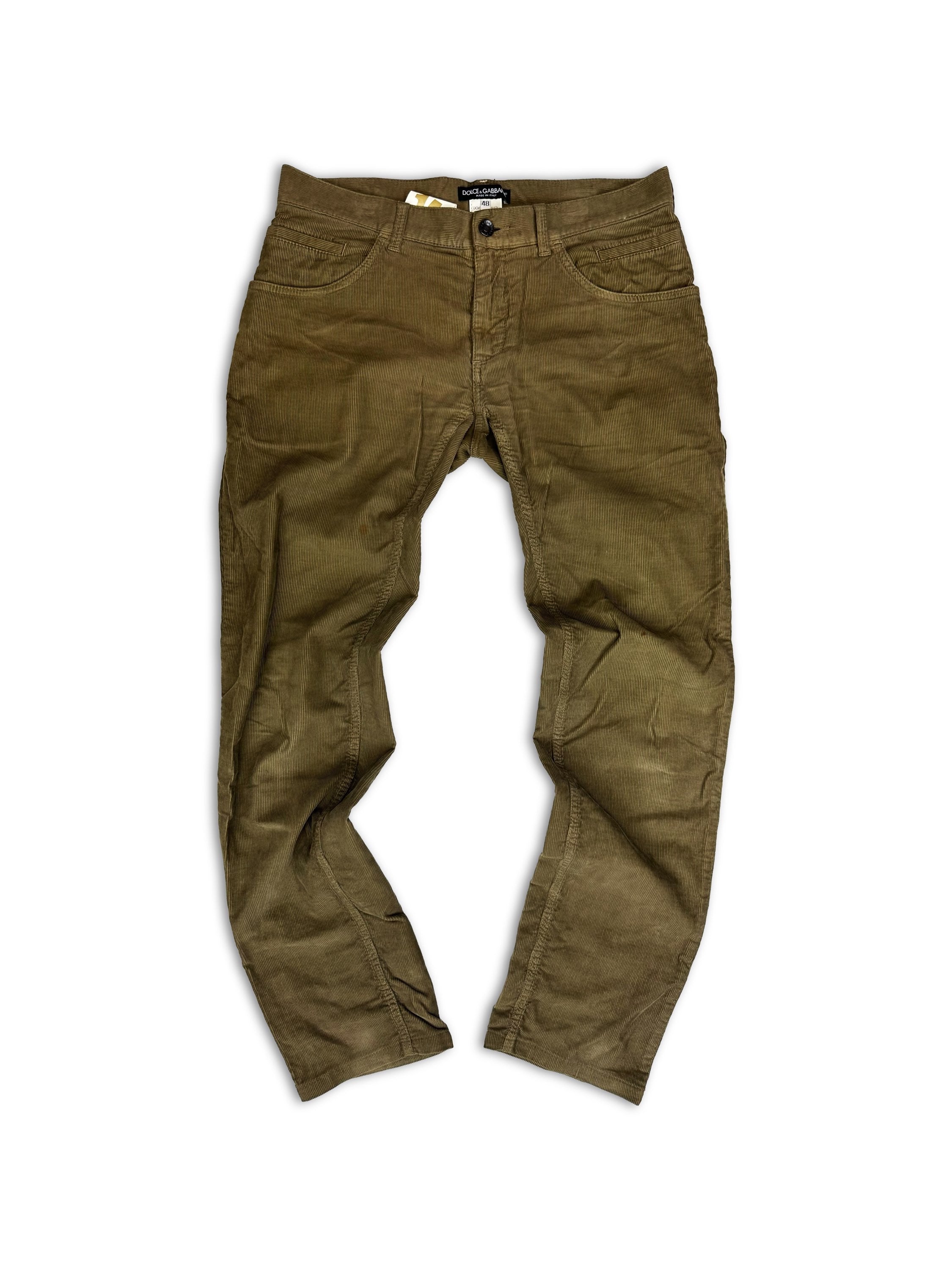 00s Dolce & Gabbana Wide Cut Corduroy Pants