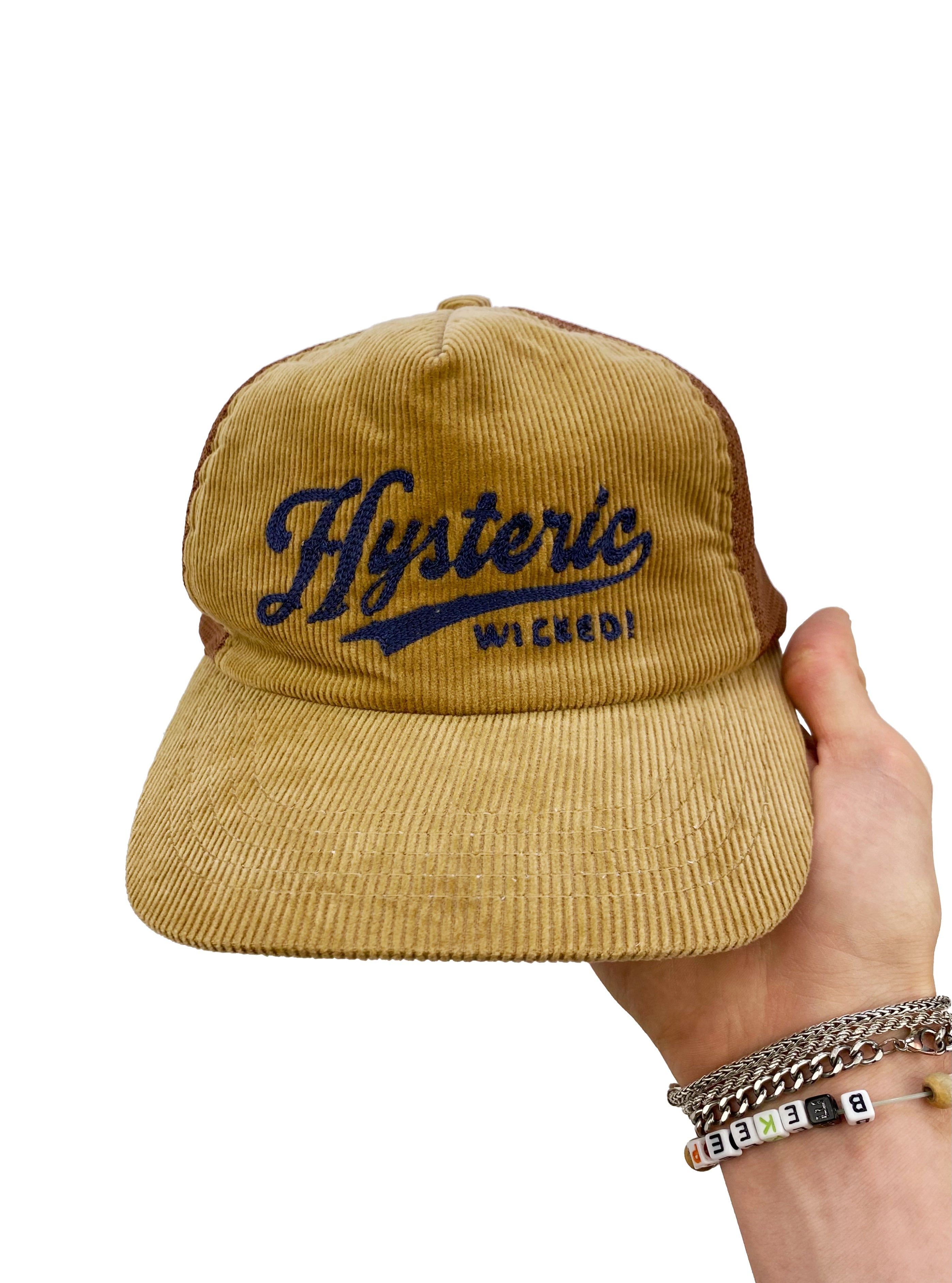 Hysteric Glamour “Wicked” Tan Corduroy Mesh Hat