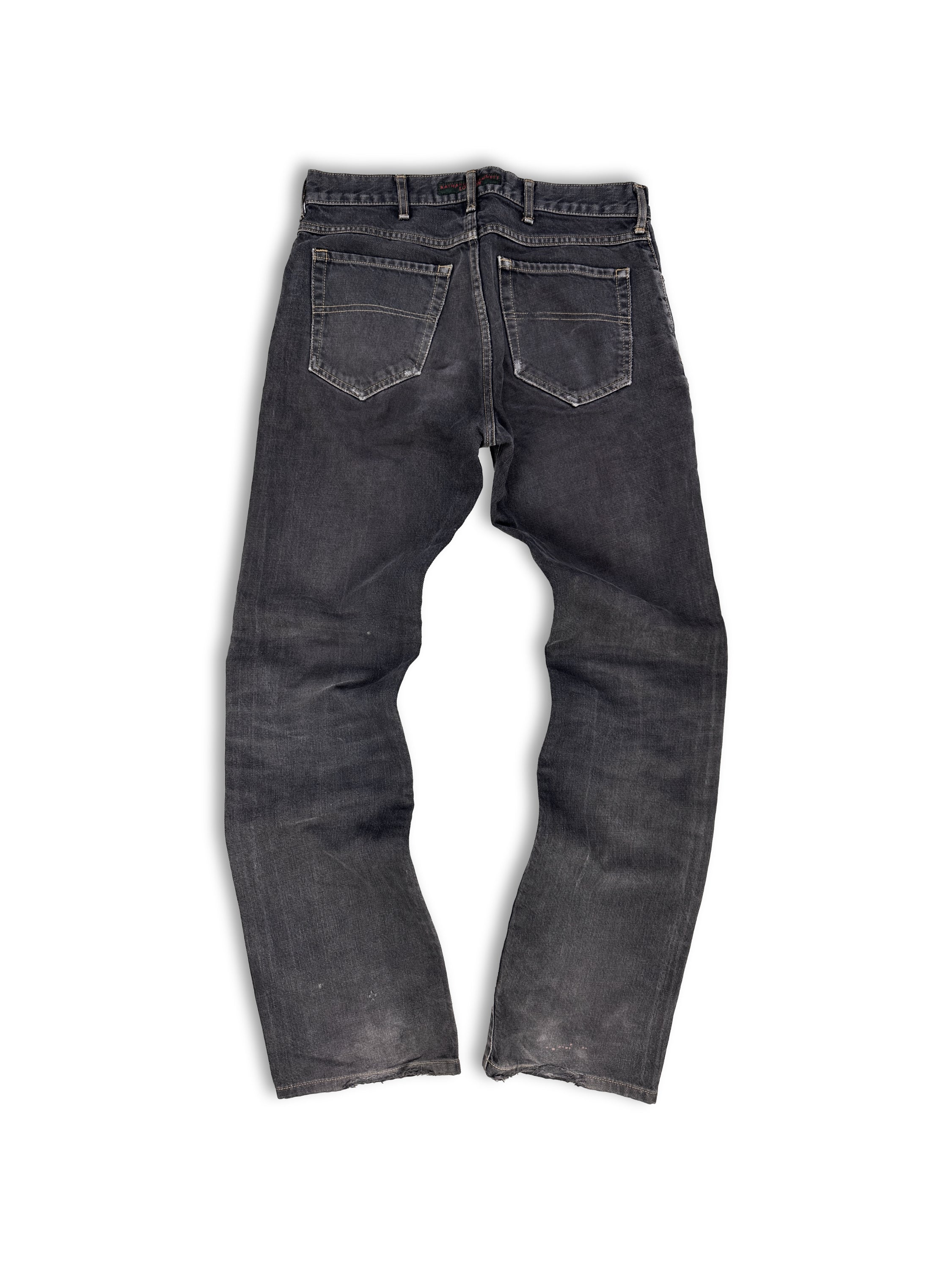 00s Katharine Hamnett Ash Wash Back Logo Denim