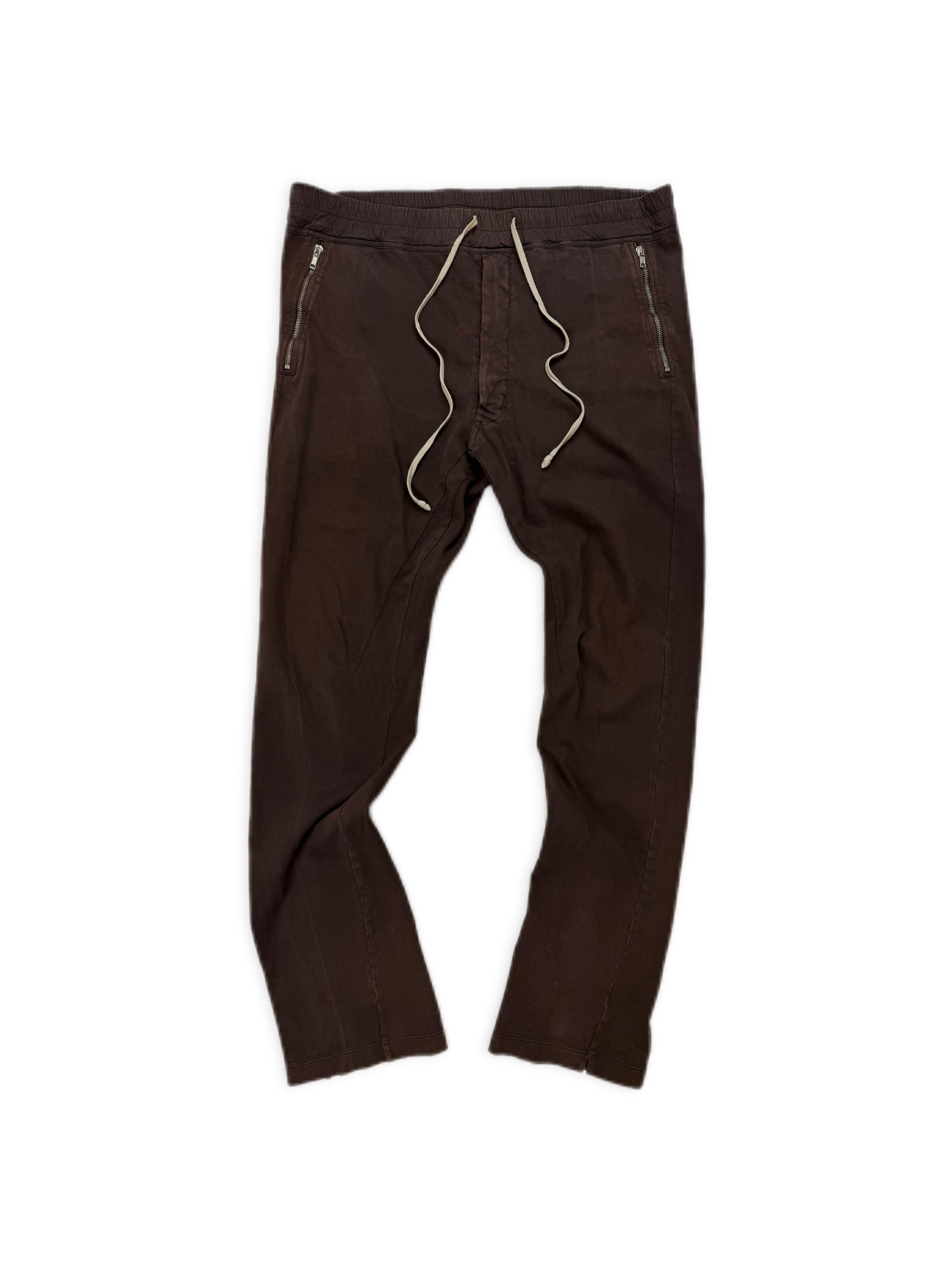 AW14 Rick Owens Brown Berlin Side Zip Sweat Pants