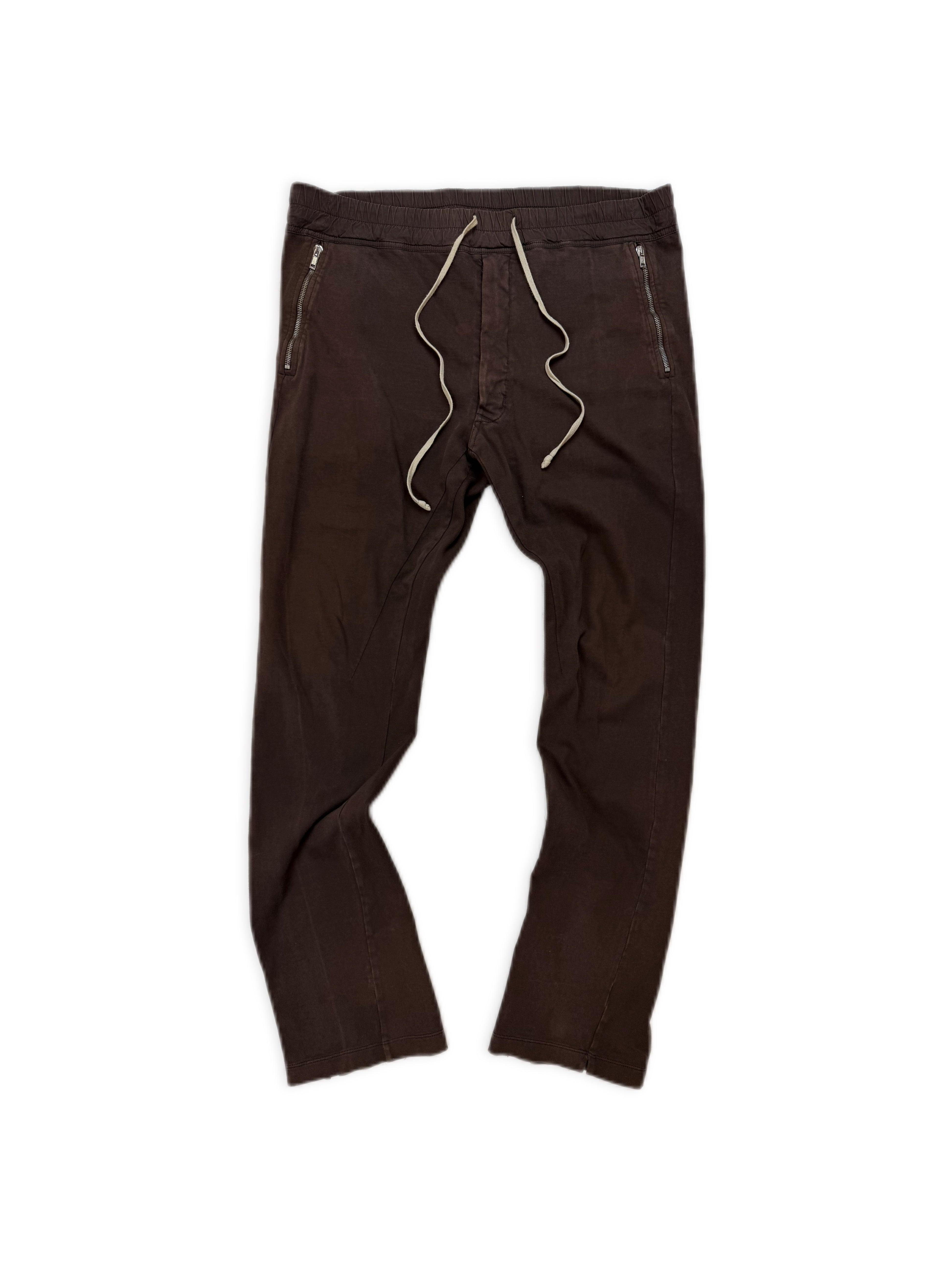 AW14 Rick Owens Brown Berlin Side Zip Sweat Pants