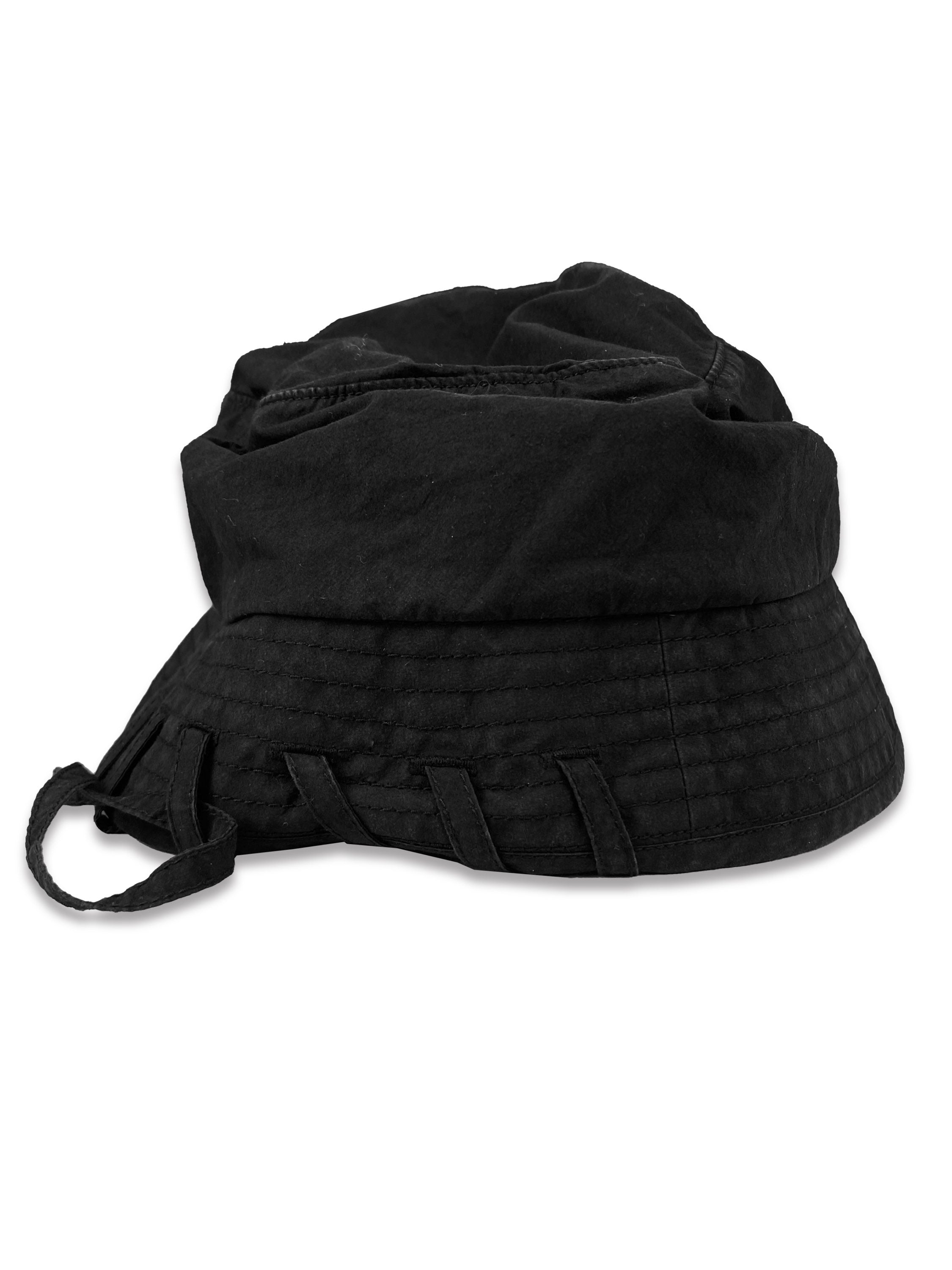 Craig Green Black Nylon Lace Bucket Hat