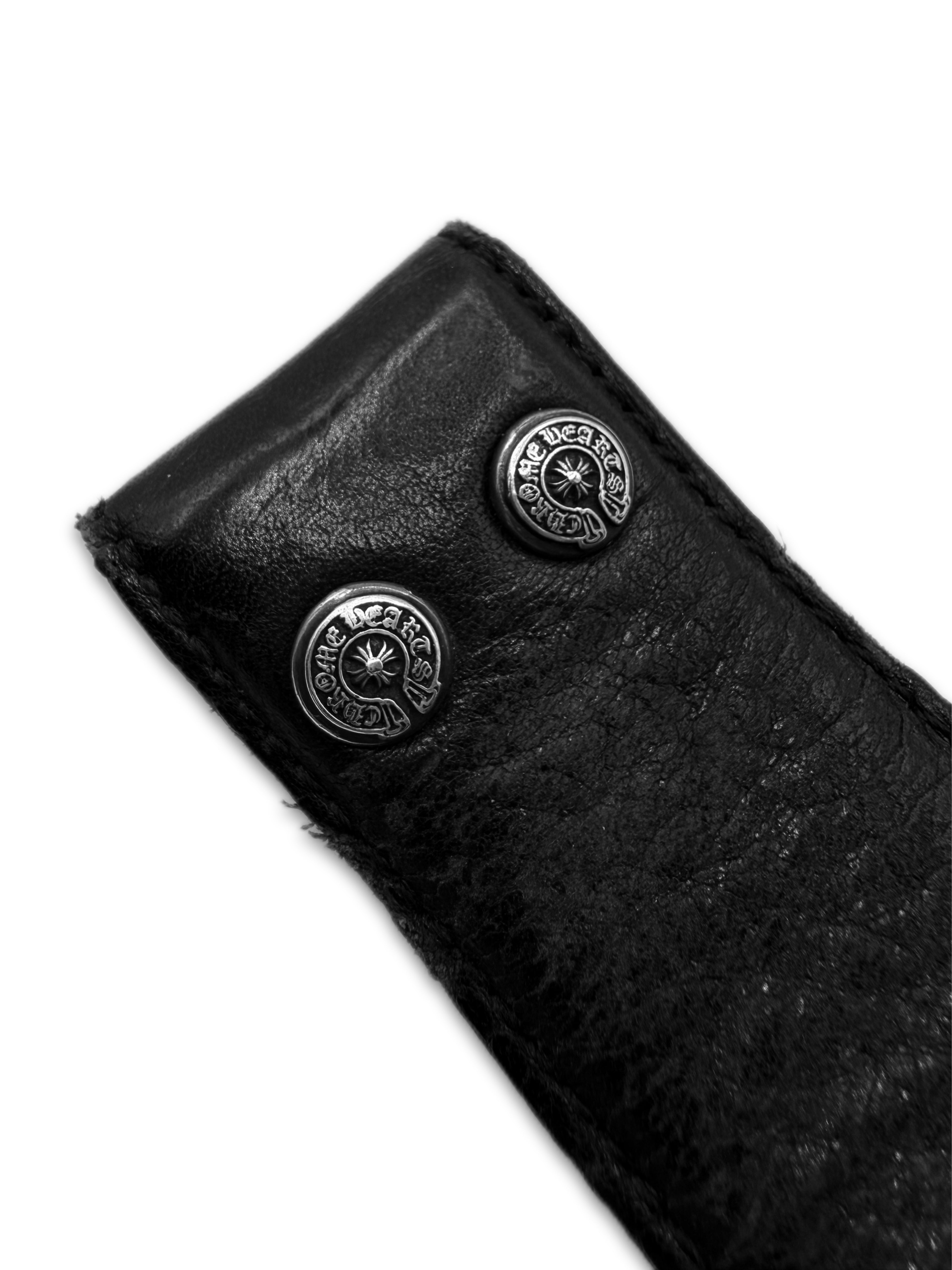 Chrome Hearts Loaded Dagger .925 Silver Leather Belt Strap