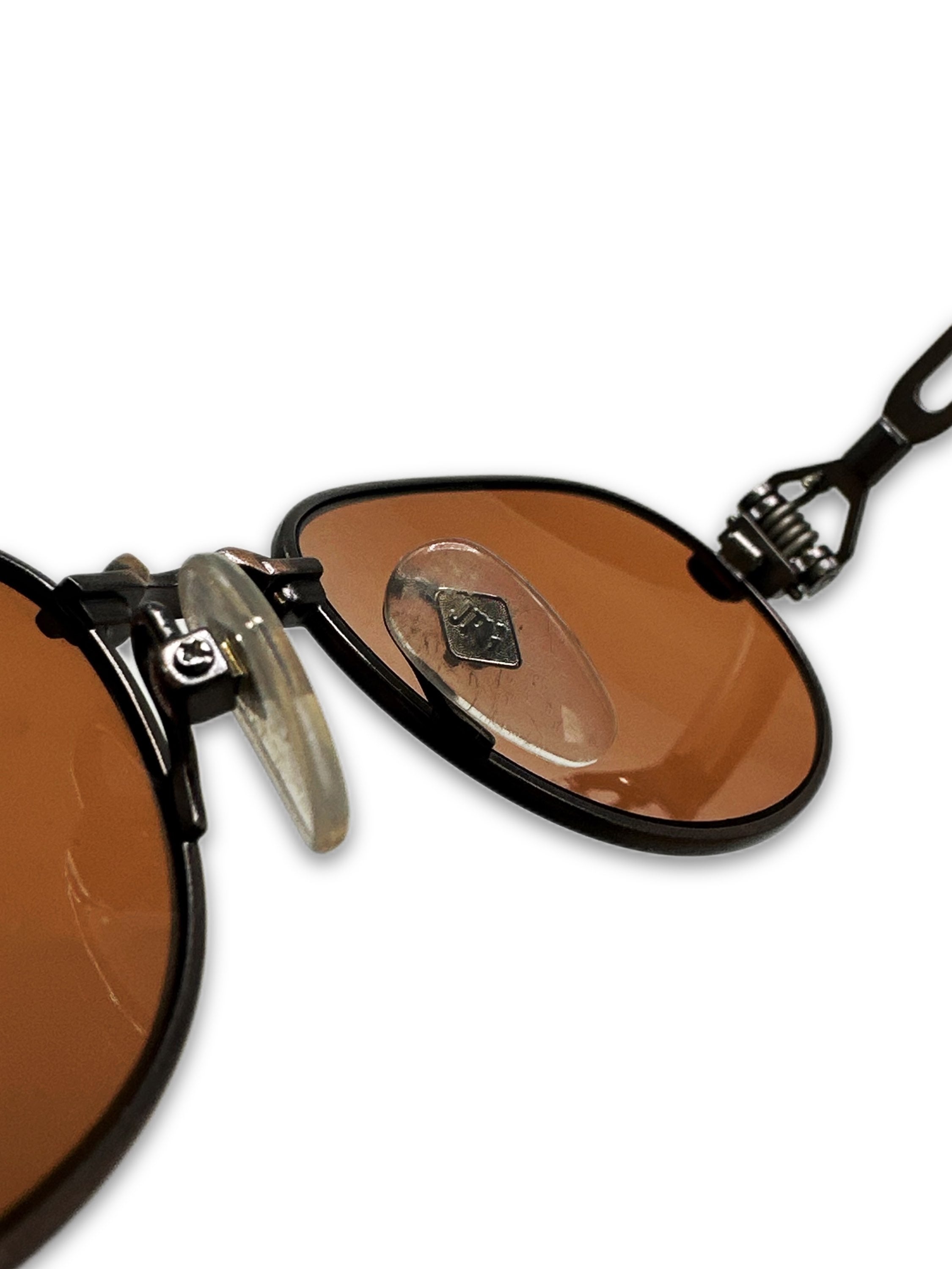 00s Jean Paul Gaultier Orange Tint Steampunk Sunglasses