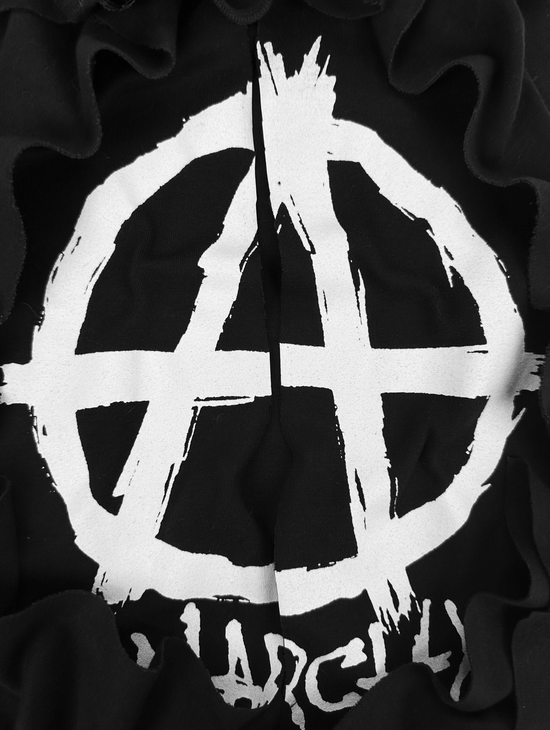 AW98 Raf Simons ‘Anarchy’ Motif Radioactivity Split Vest