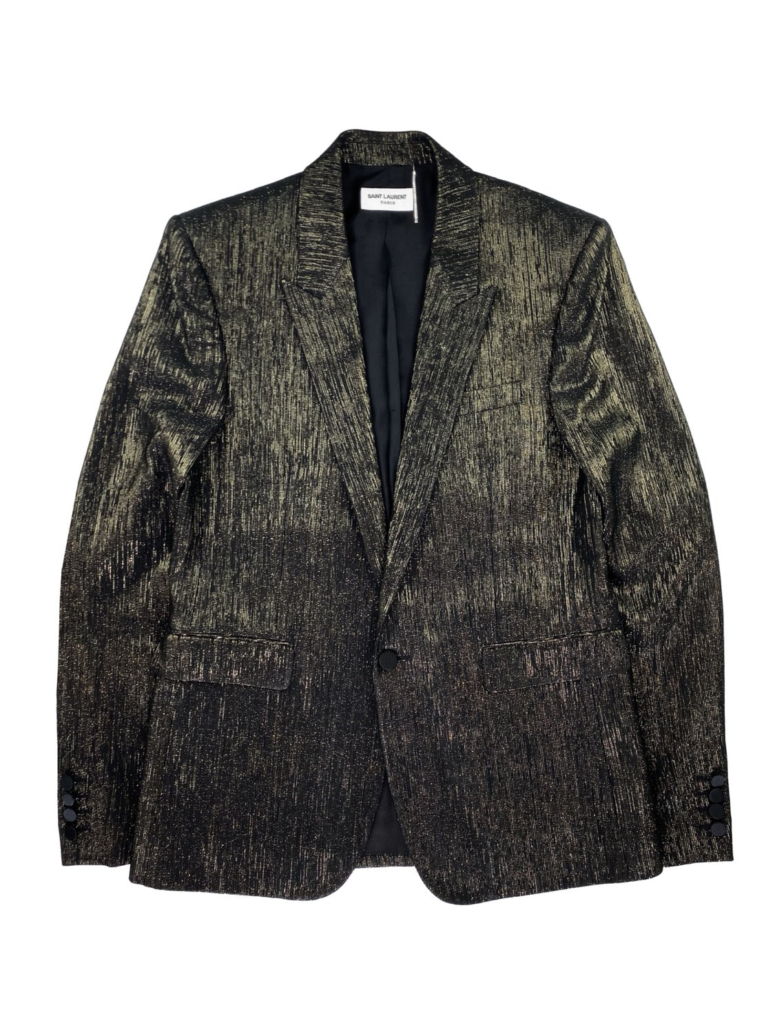 SS20 Saint Laurent Paris Glitter Thread Single Breast Blazer