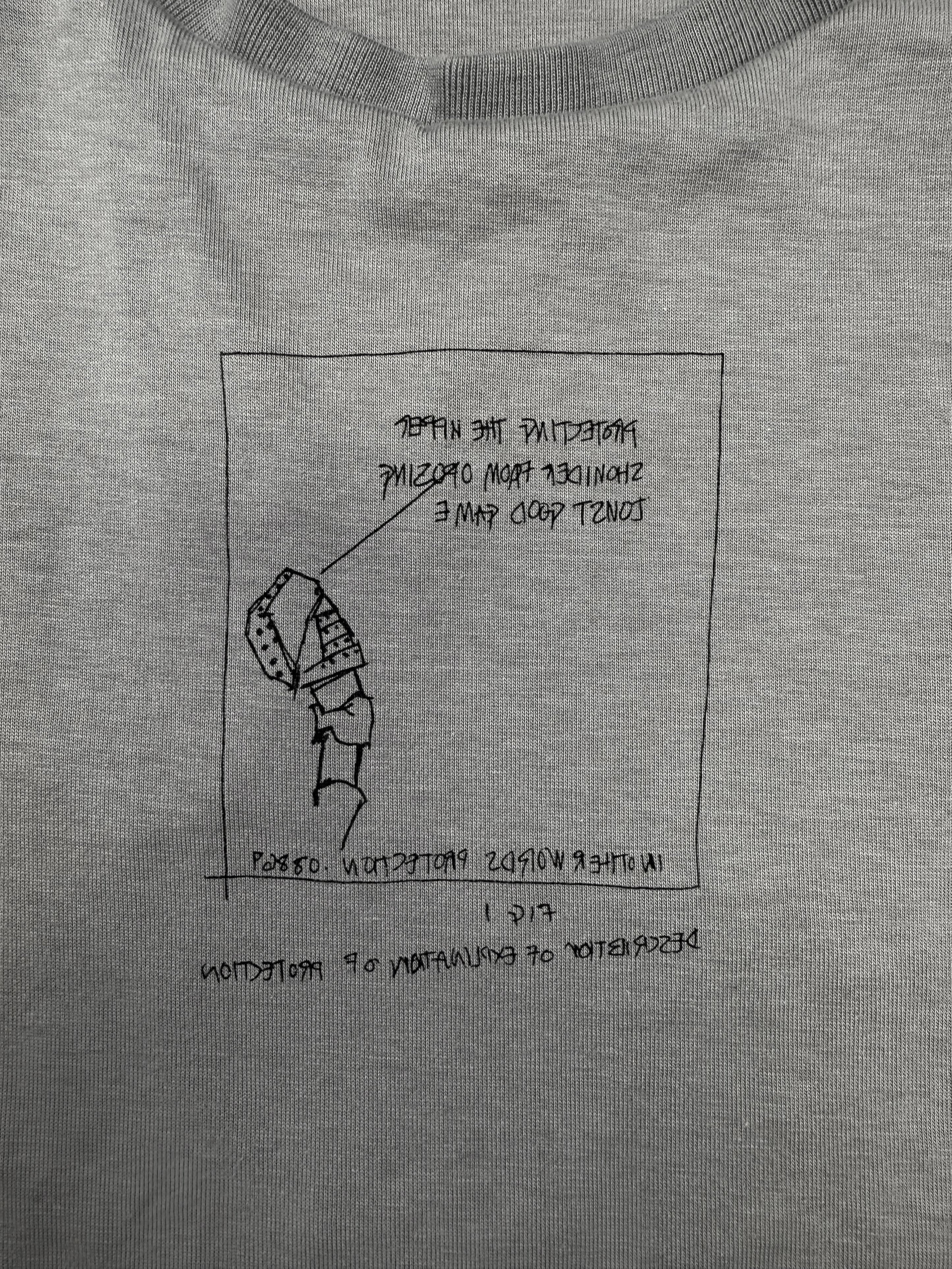 00s Number (N)ine Grey Sleeveless Graphic Tank Top