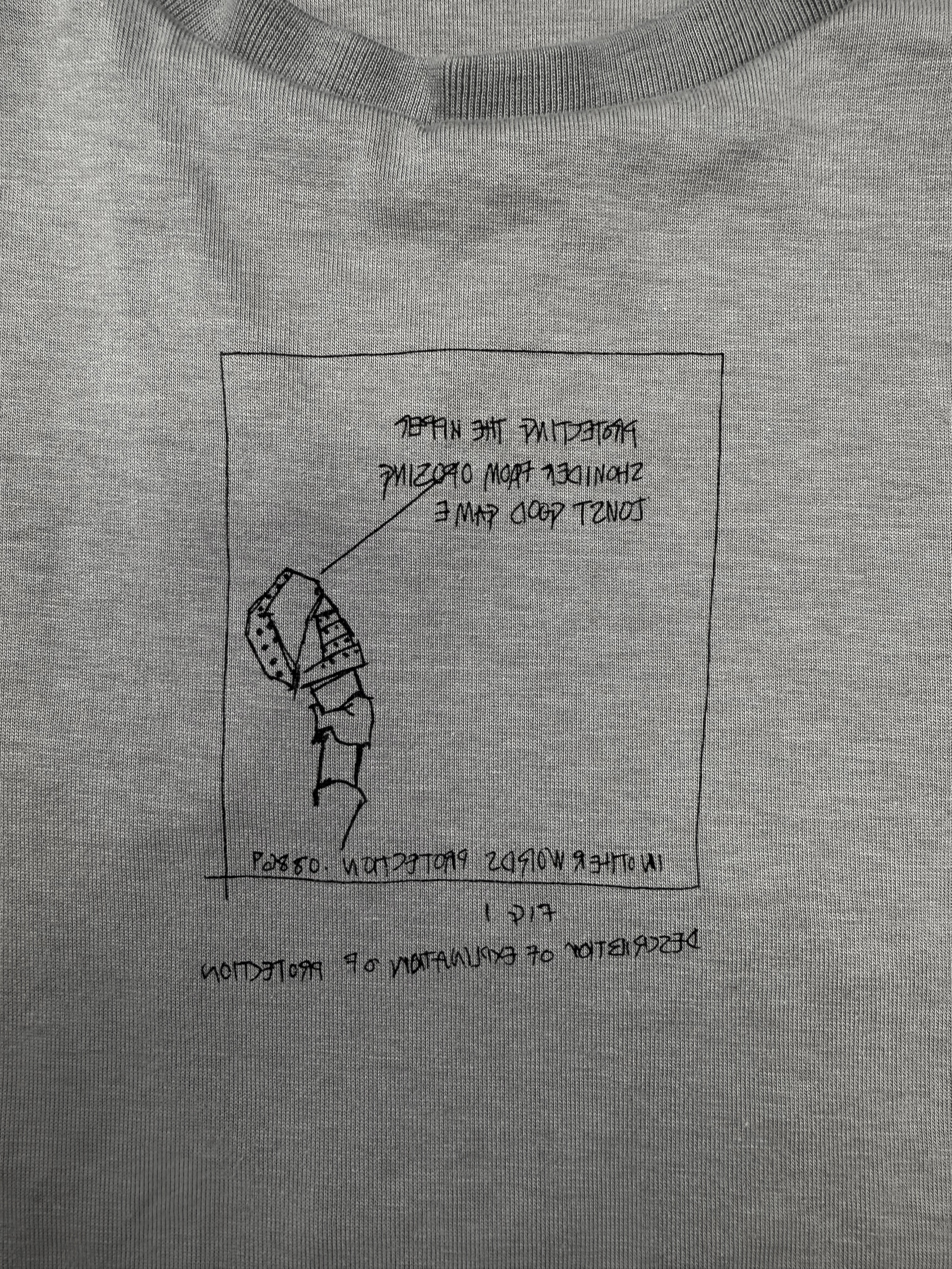 00s Number (N)ine Grey Sleeveless Graphic Tank Top
