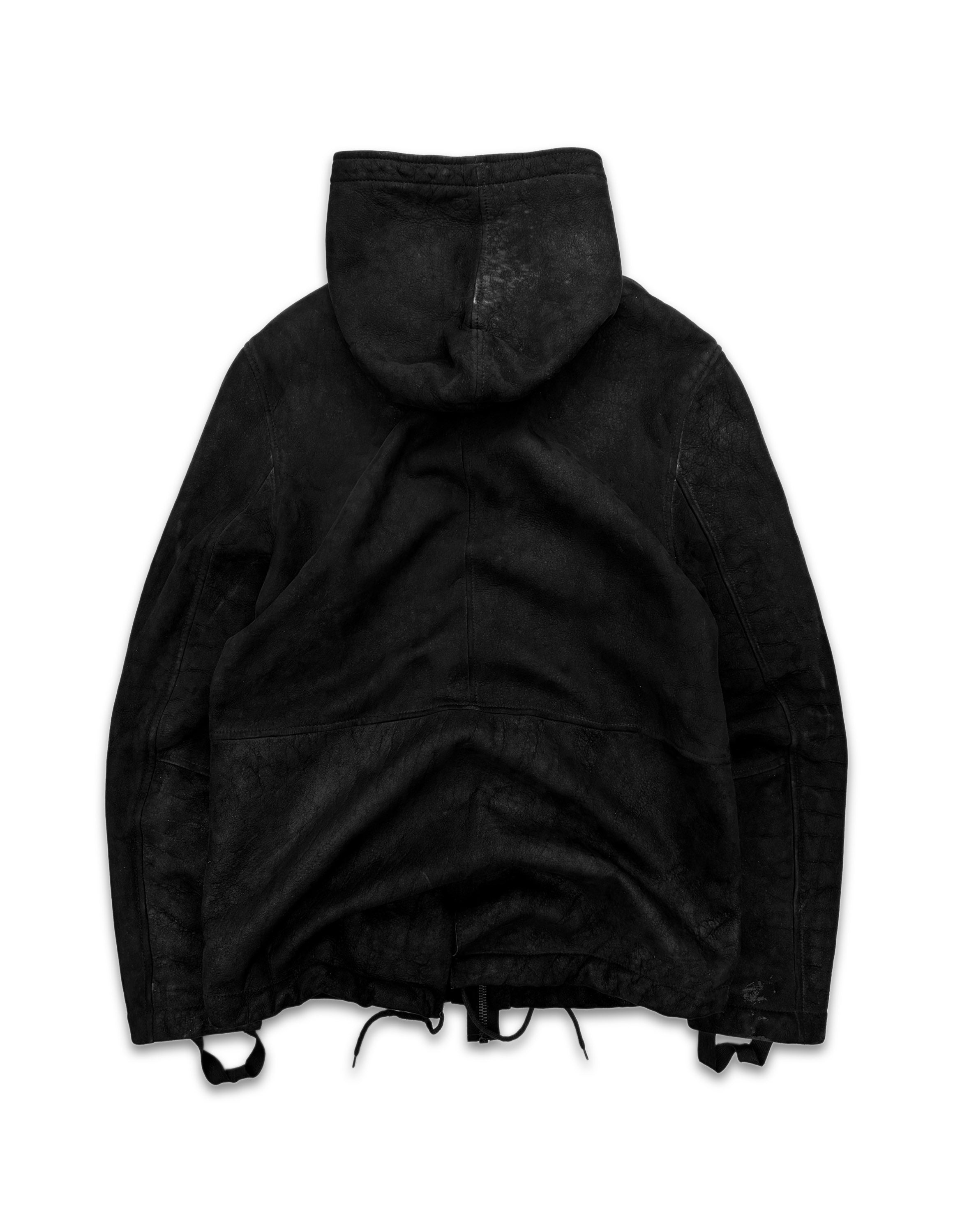 AW04 Helmut Lang ‘Shearling Leather’ Heavy Weight Hooded Parka