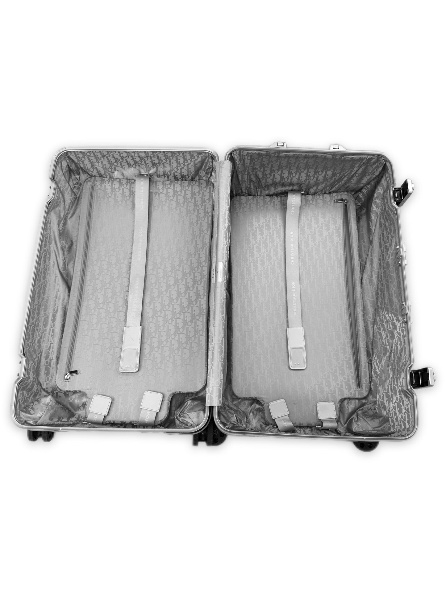 SS20 Dior x Rimowa Large Oblique Monogram 4 Wheel Aluminum Suitcase