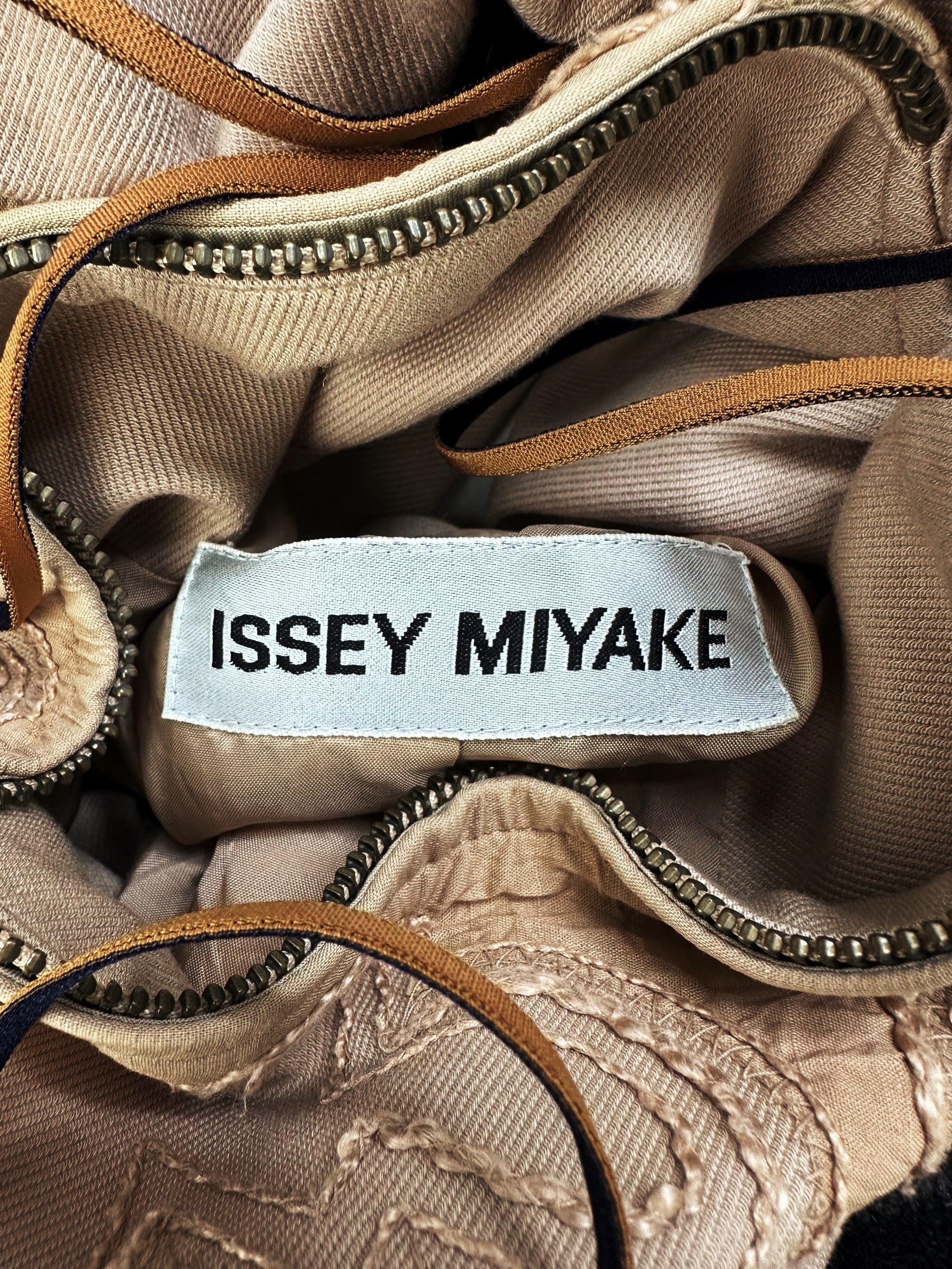 00s Issey Miyake ‘Abstract’ Embroidered Corset Half-Zip Jacket