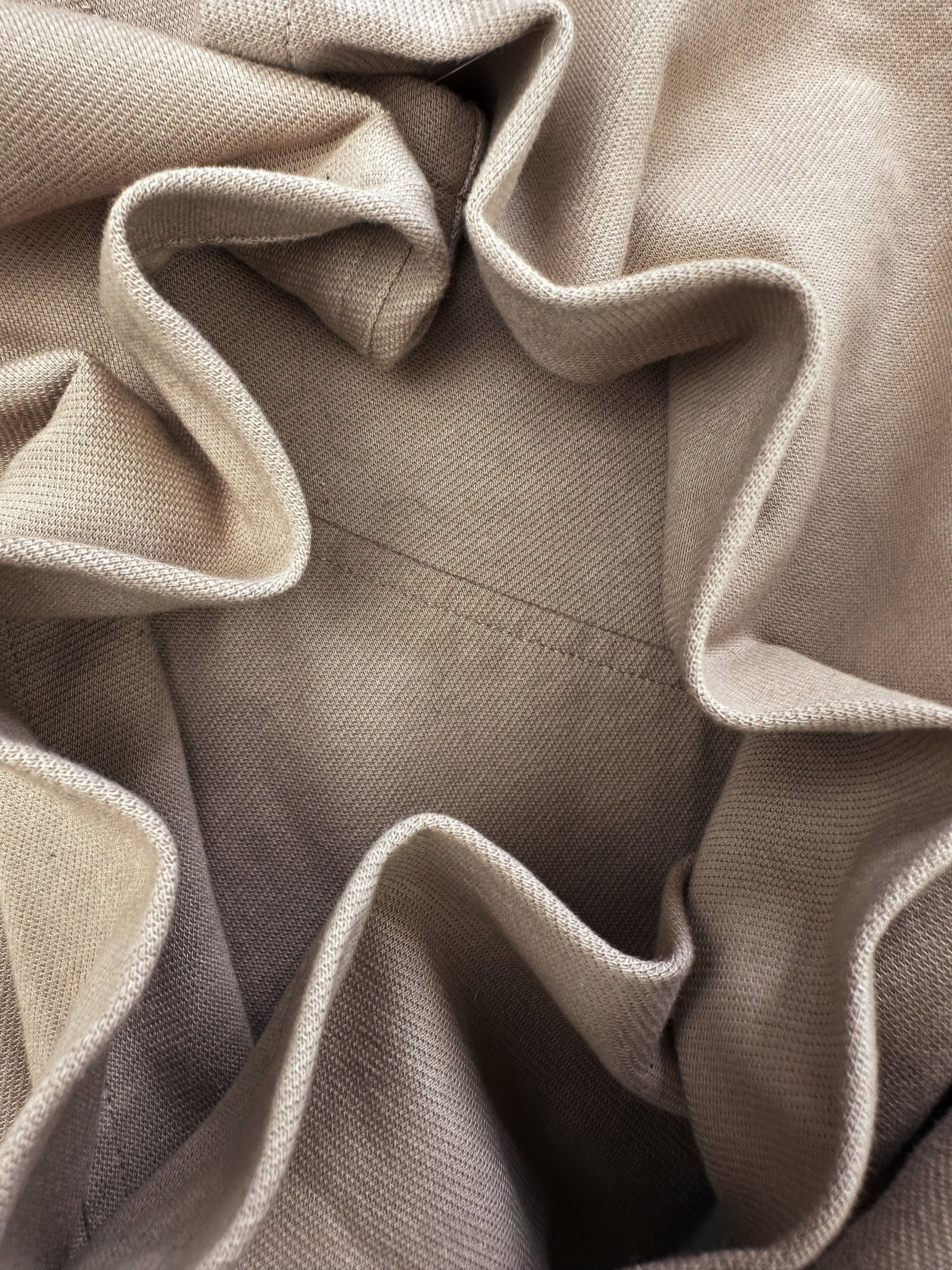 00s Issey Miyake ‘Spiral’ Flared Cut Tan Trousers