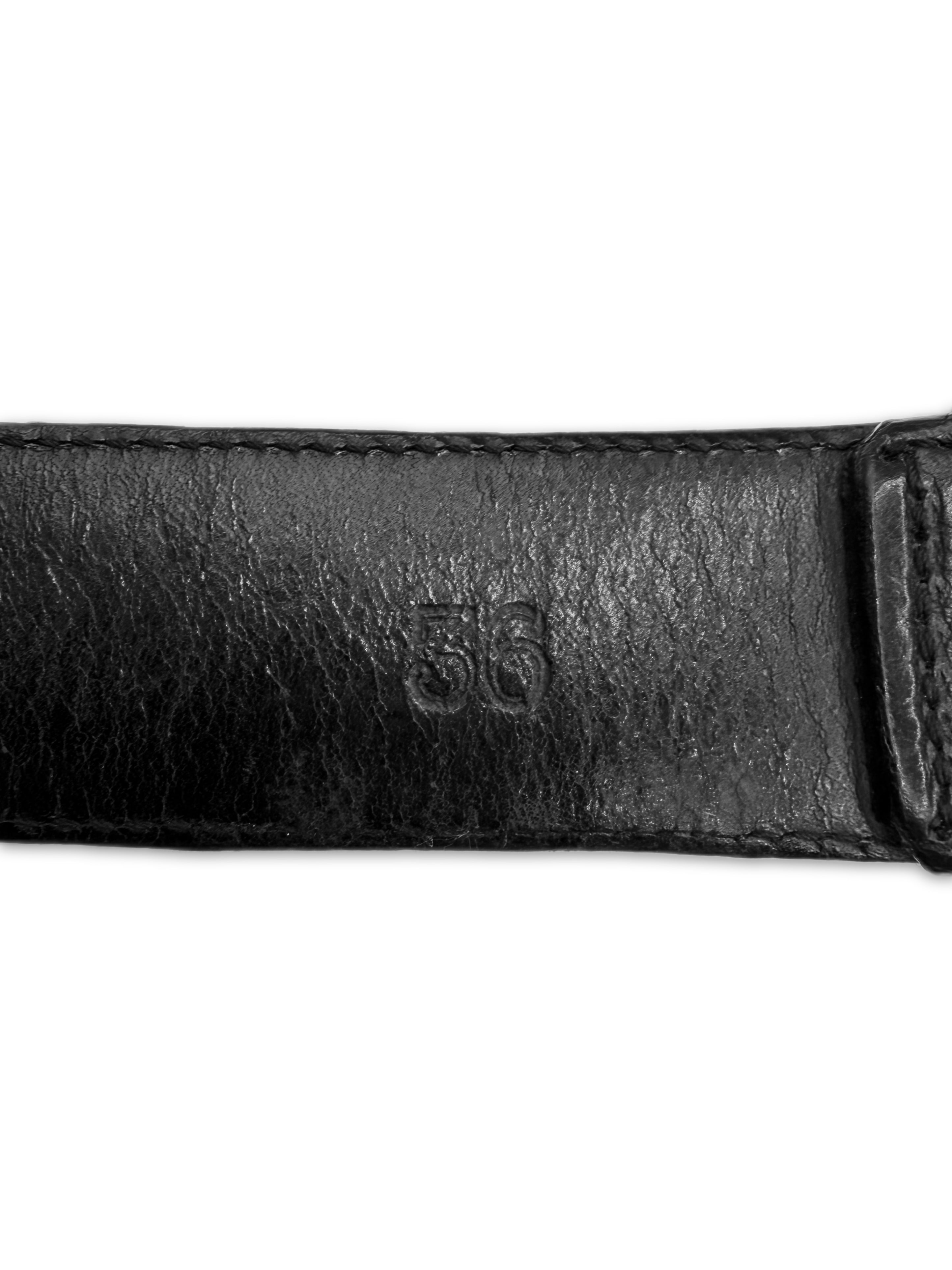 Chrome Hearts Double Roller Black Leather .925 Silver Belt