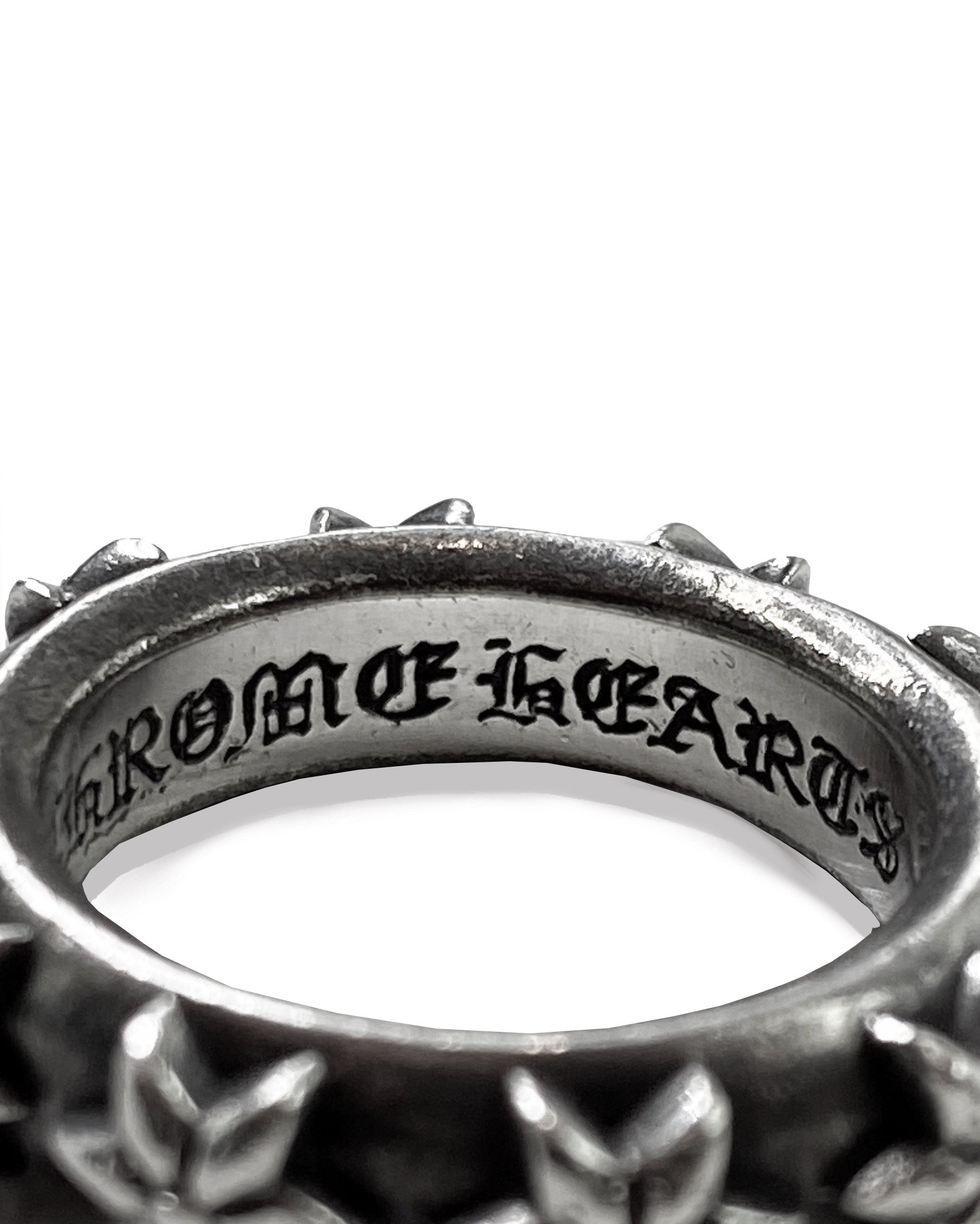 2000 Chrome Hearts .925 Silver Etched Star Ring
