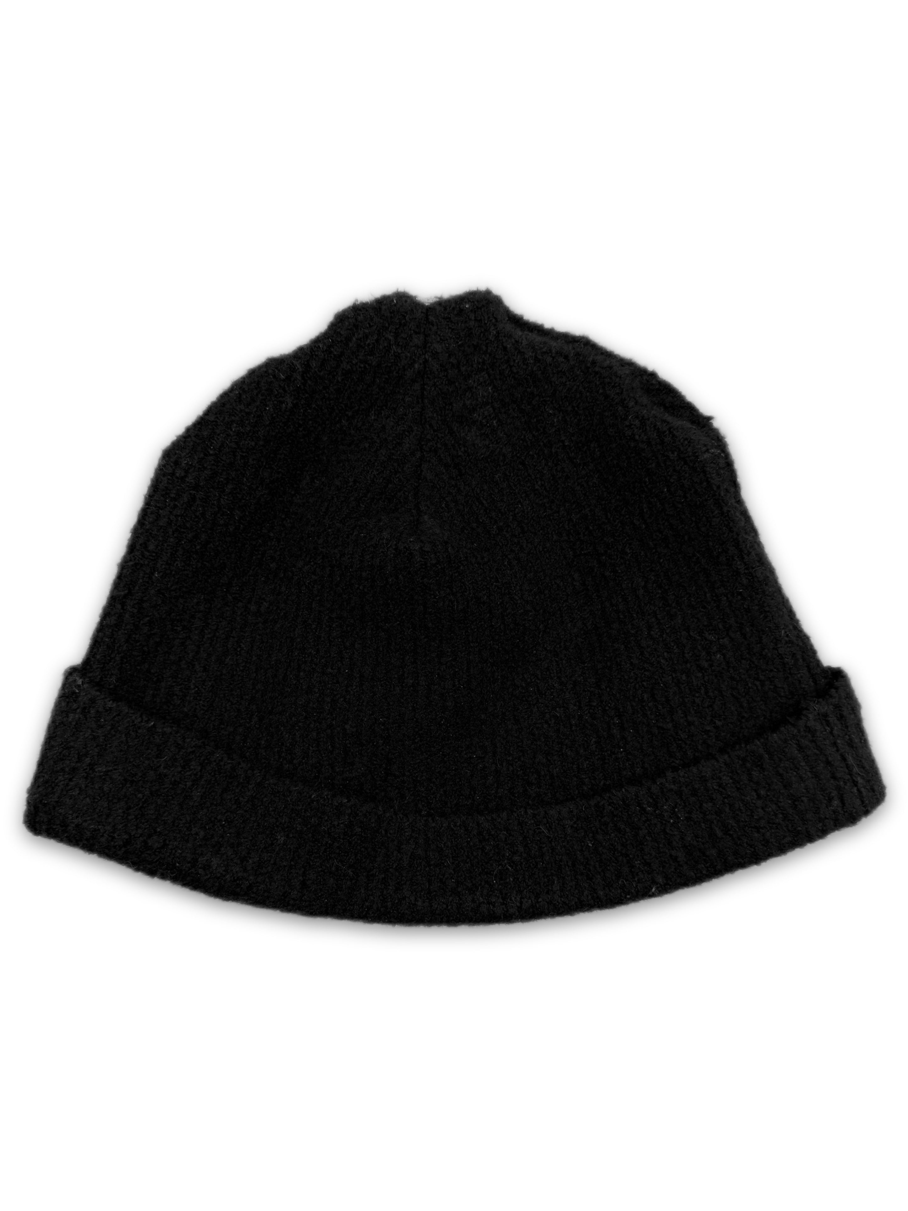 Chrome Hearts Pony Hair Cross Patch Black Knitted Beanie