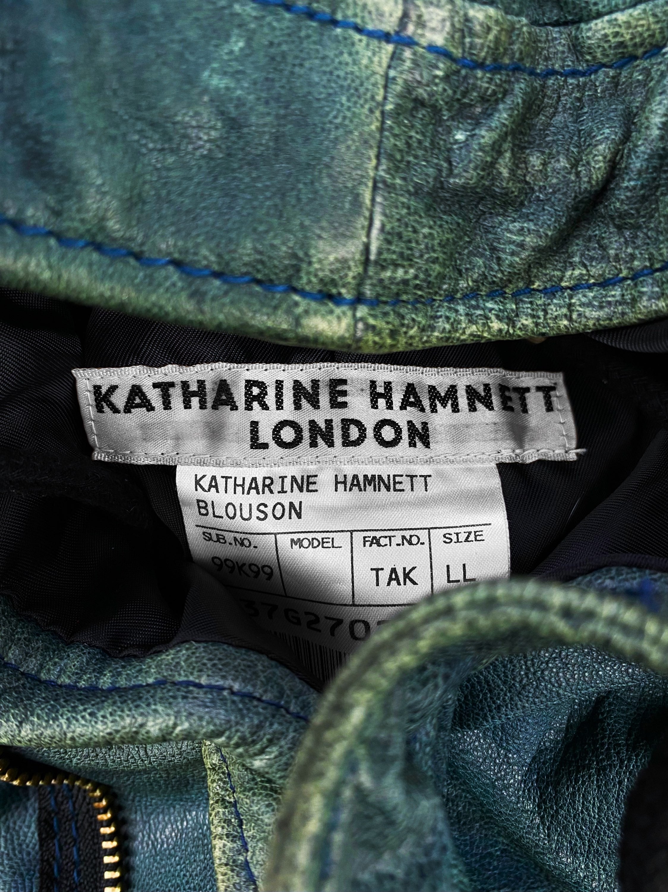 00s Katharine Hamnett Goatskin Leather Transformable Jacket