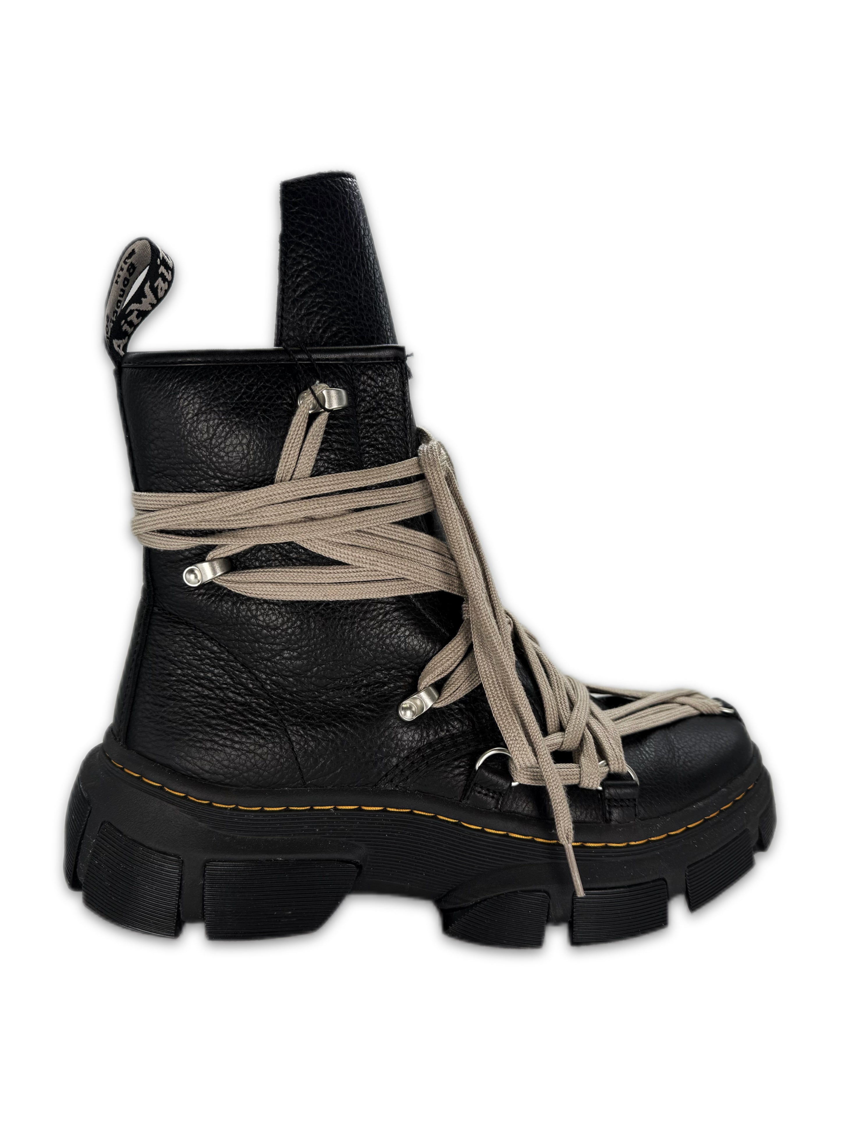 2024 Rick Owens x Dr Marten ‘1460’ DMXL Pentagram Lace Leather Boots