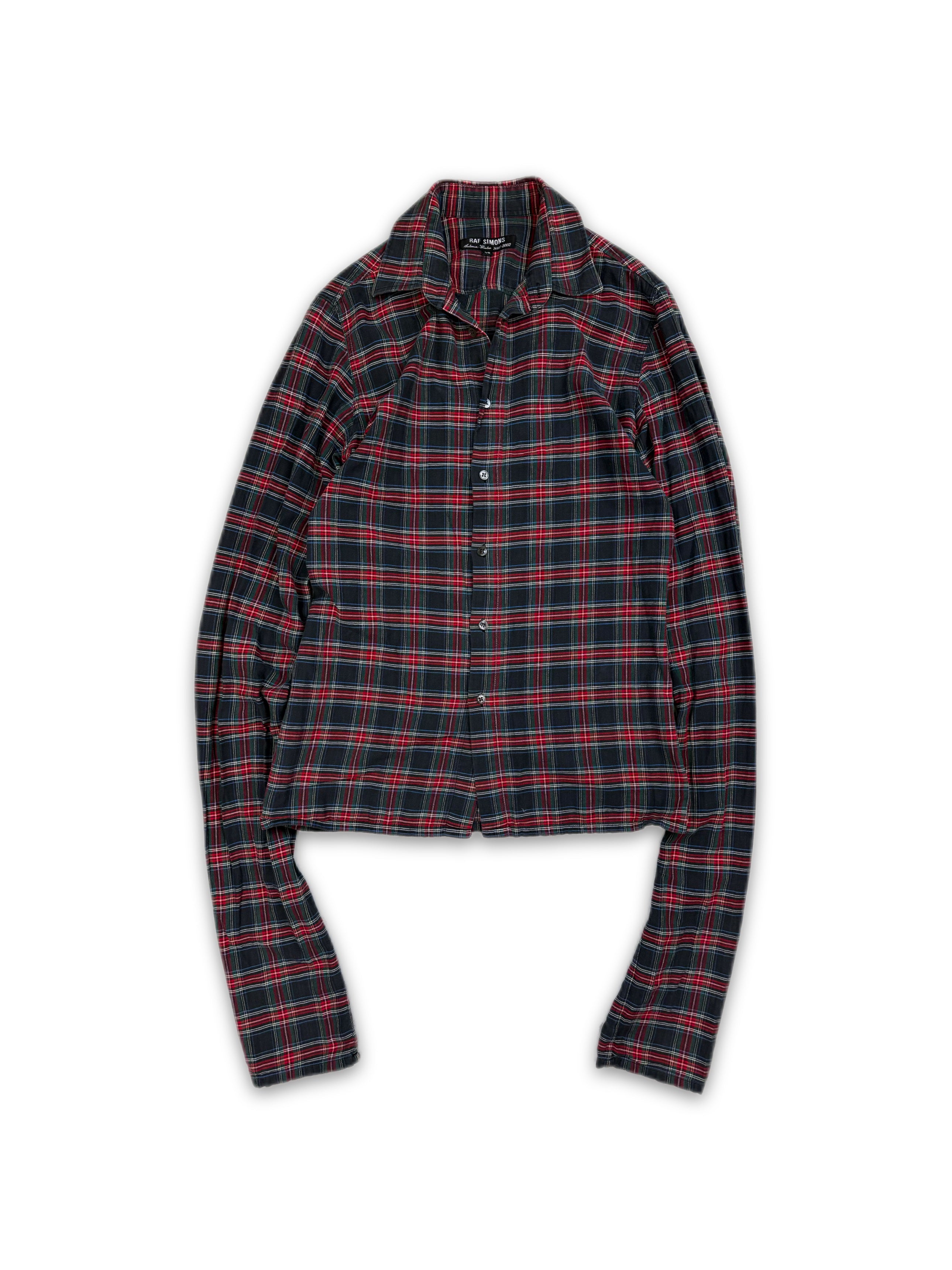 AW01 Raf Simons ‘Riot, Riot, Riot’ Red Long Sleeve Flannel