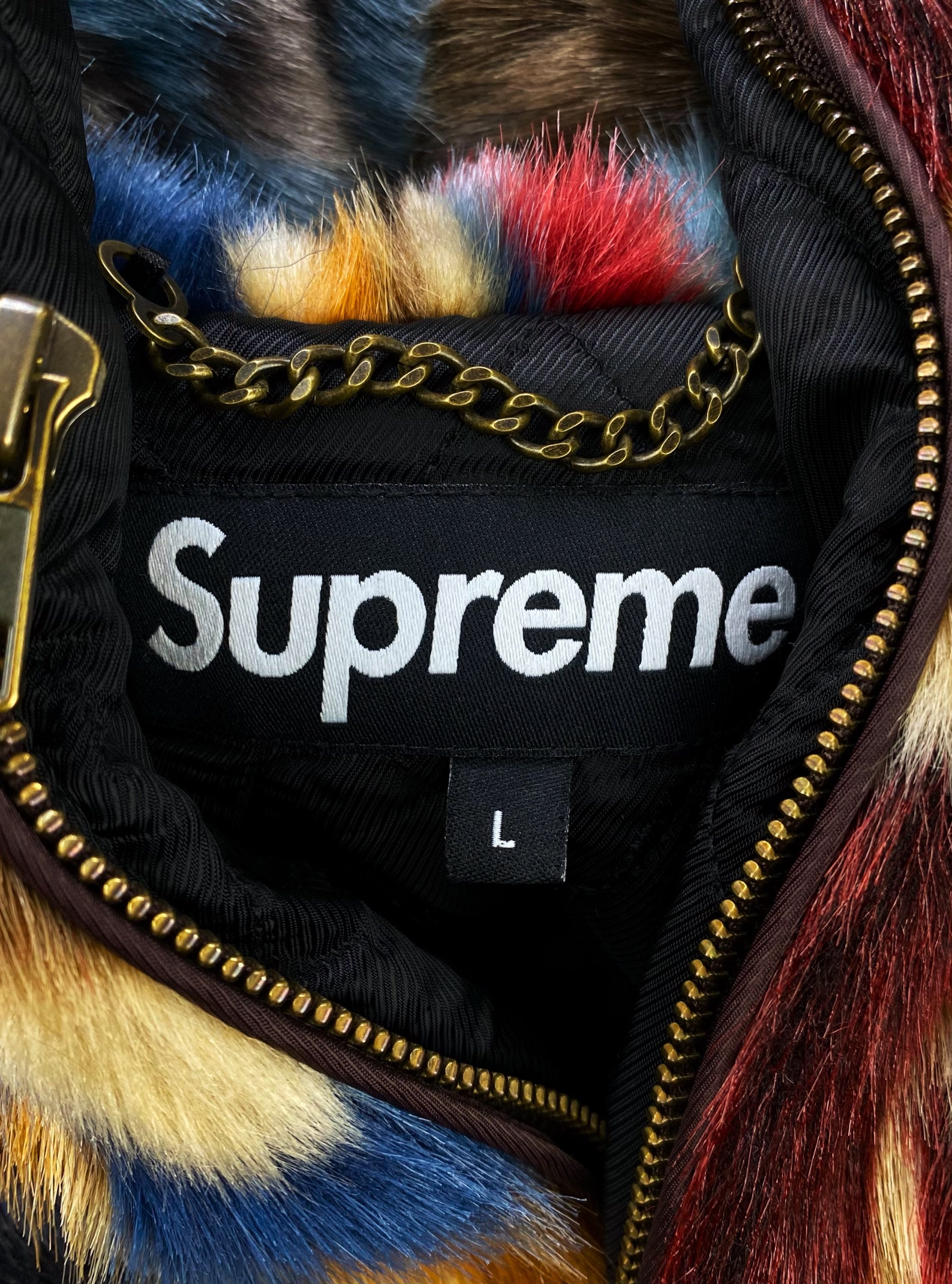 FW22 Supreme ‘3M’ Faux Fur Multicoloured Thinsulate Bomber Jacket