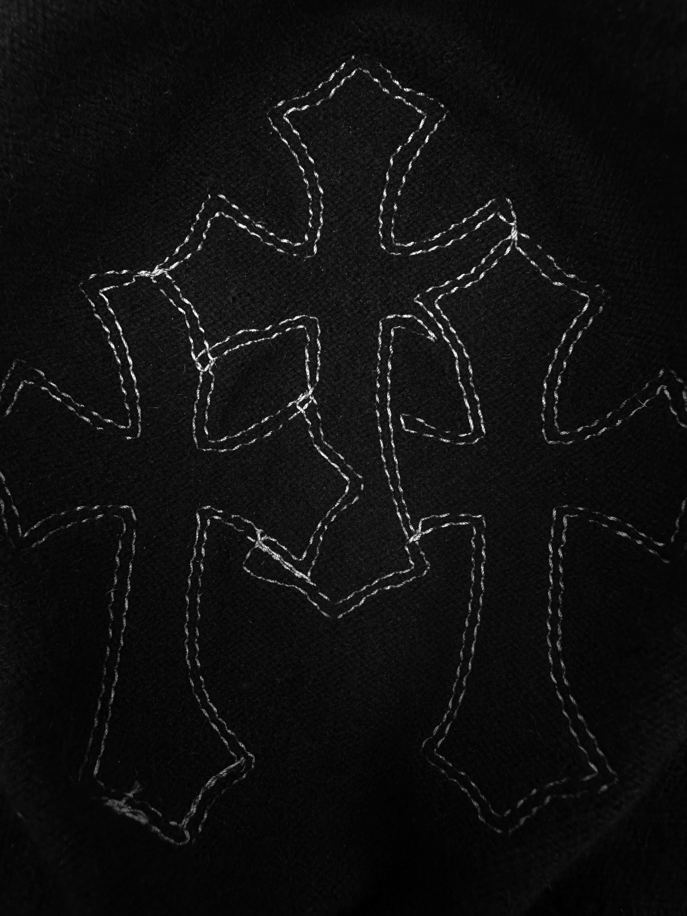 Chrome Hearts ‘Triple Cross’ Leather Cashmere Mask / Beanie