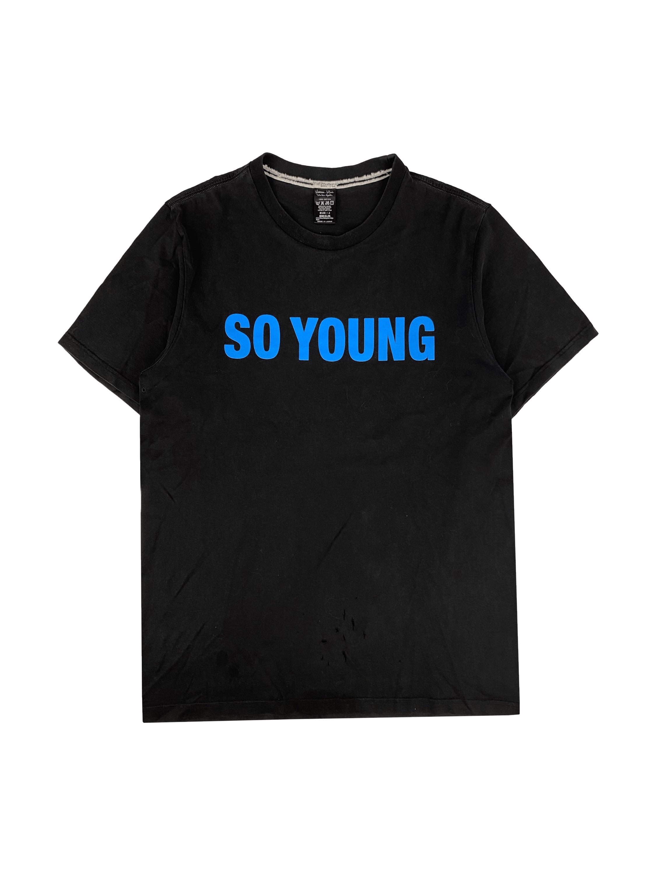 AW09 Number (N)ine ‘So Young’ Distressed Slogan T-Shirt