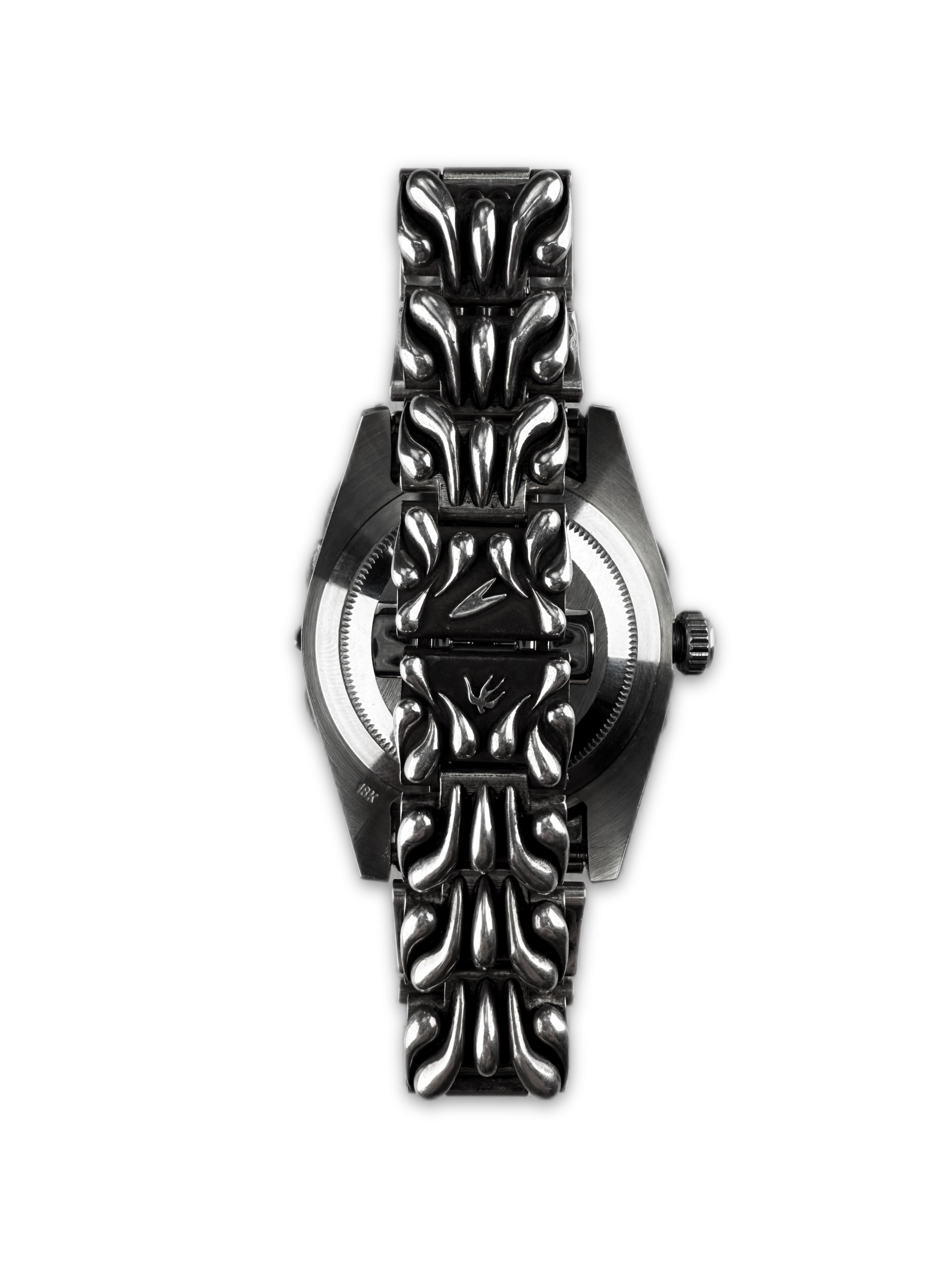 Alabaster Industries ‘Golden Web’ 18K White Dial Wrist Watch